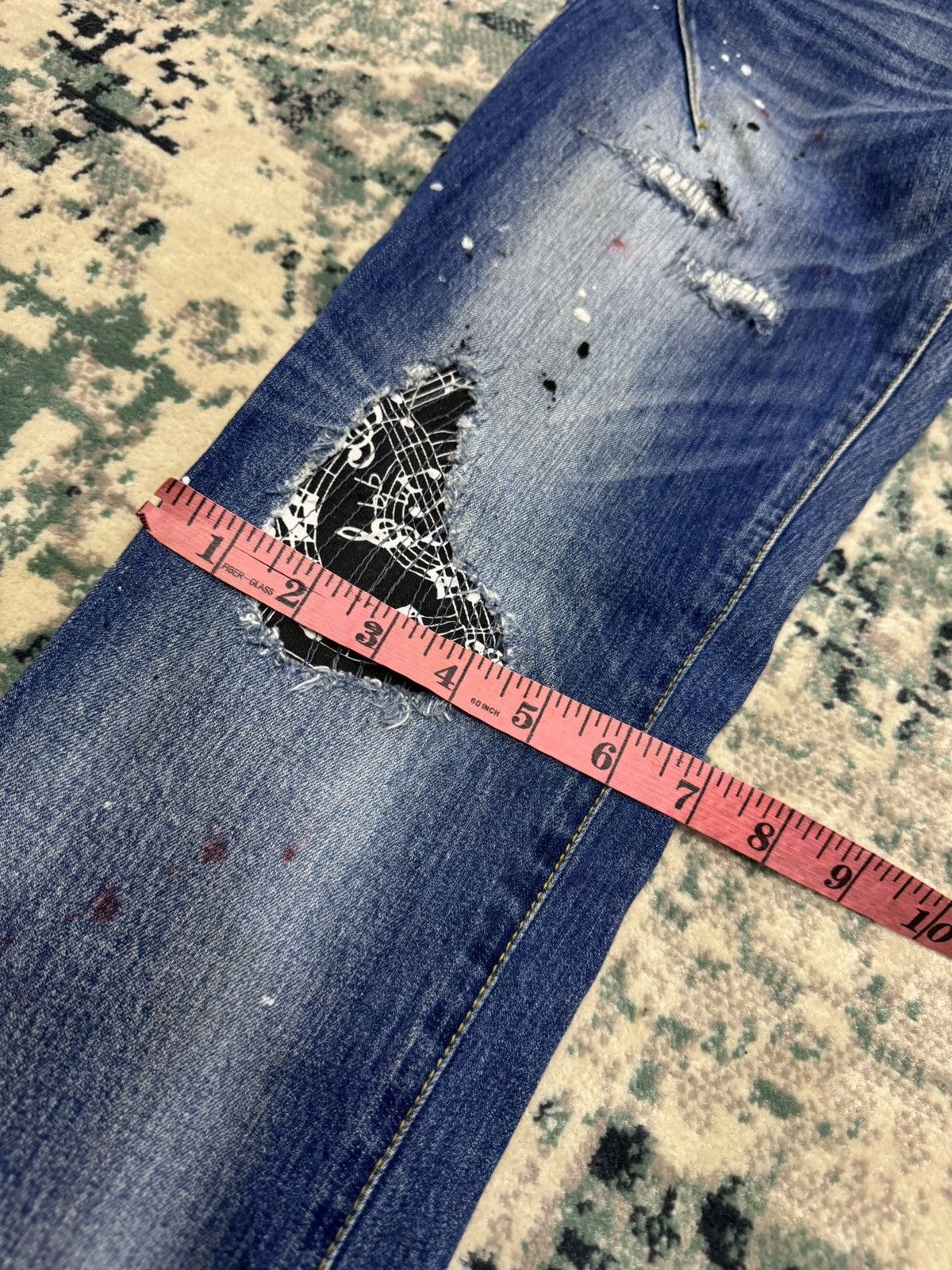Loveless × Number (N)ine NUMBER NINE LOVELESS GUILD PRIME PAINT SPLATTER SKINNY JEANS Size US 30 / EU 46 - 6 Thumbnail