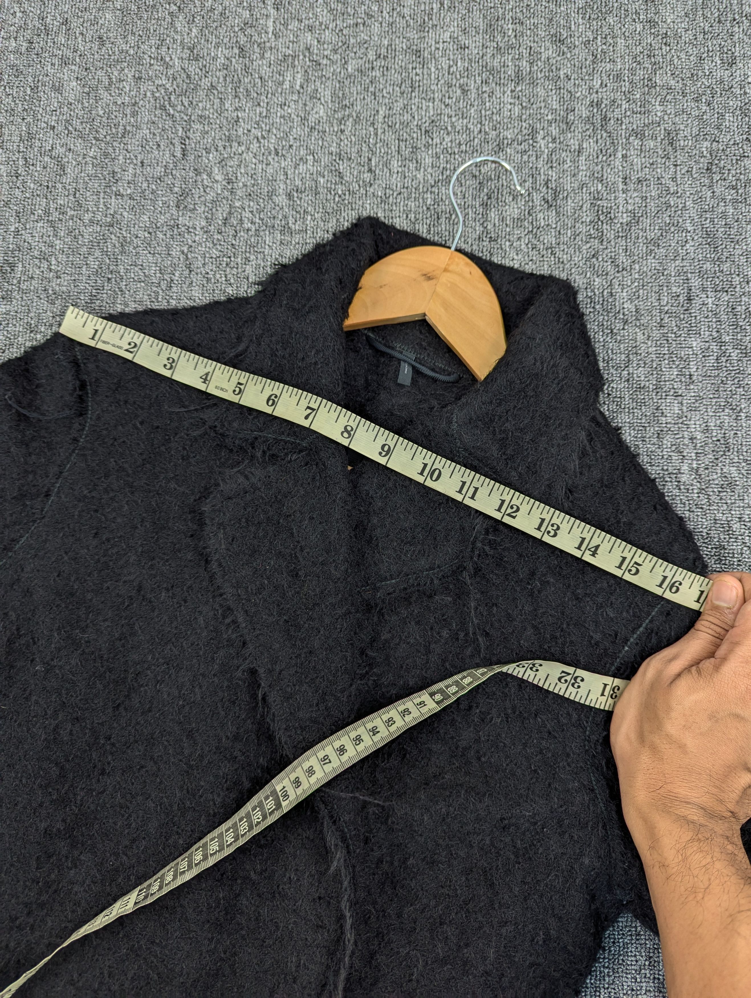Helmut Lang Helmut Lang 'Shaggy' Long Coat-Black Size S Size US S / EU 44-46 / 1 - 19 Thumbnail