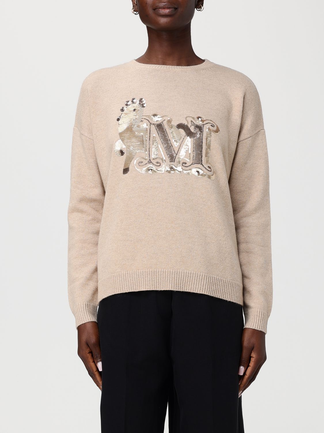 Max Mara Max Mara Sweater Woman White Size L / US 10 / IT 46 - 1 Thumbnail