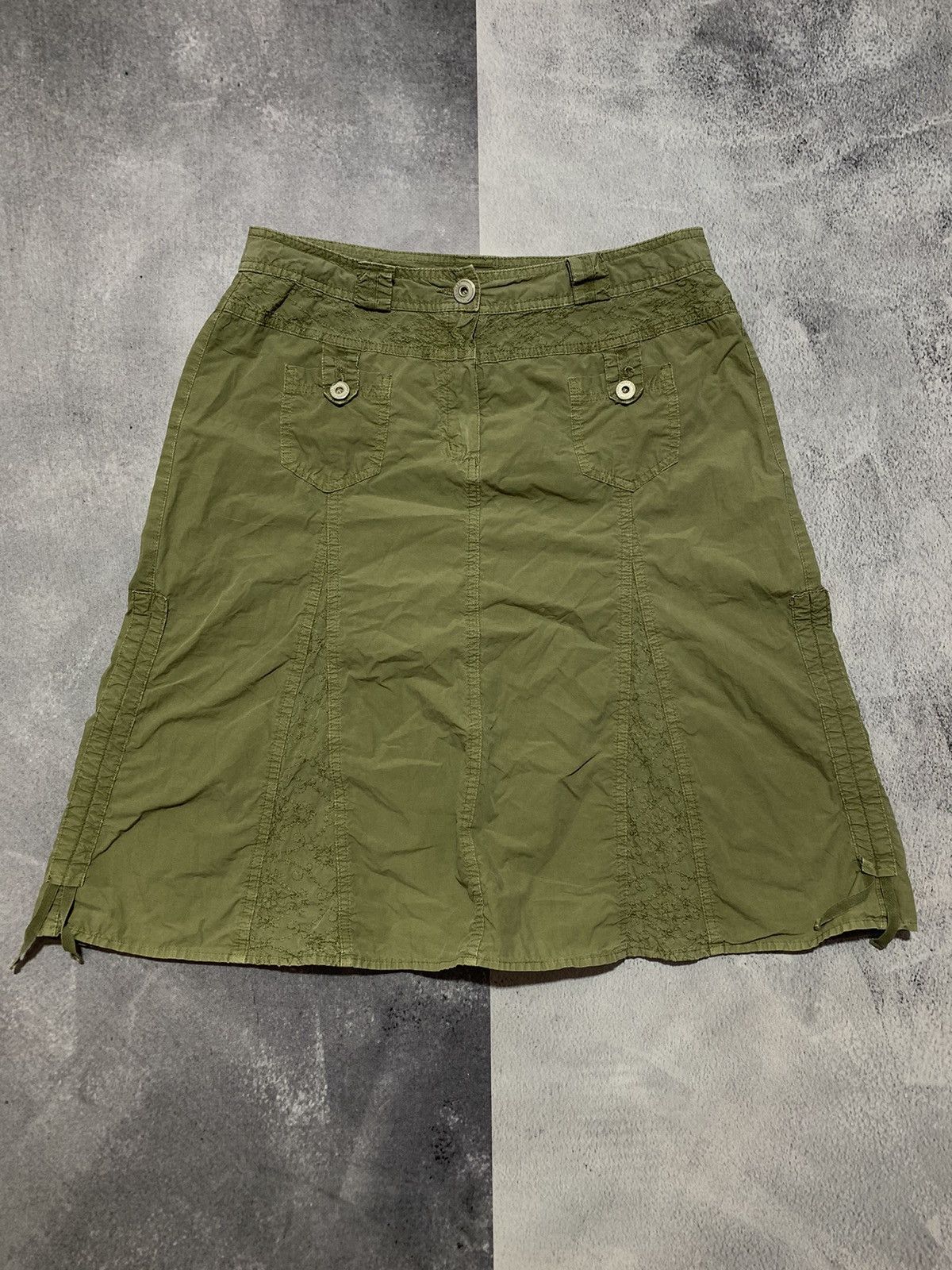 Japanese Brand × Vintage Vintage 90s wide midi skirt Japanese style size 31 Size 31" - 1 Thumbnail