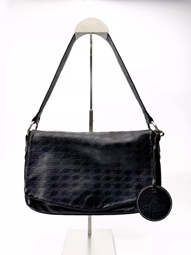 Vivienne Westwood Vivienne Westwood Black embossed leather postman's bag Size ONE SIZE - 2 Thumbnail
