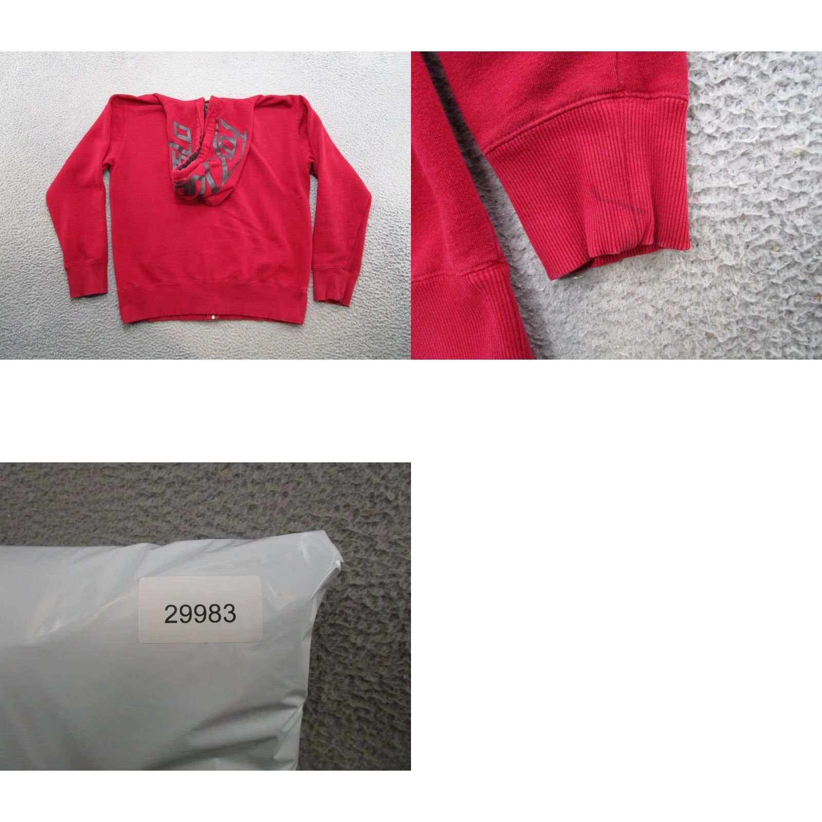 CO VTG Fox Hoodie Full Zip Red Heavy Moto Sweatshirt L Men Size US L / EU 52-54 / 3 - 9 Thumbnail