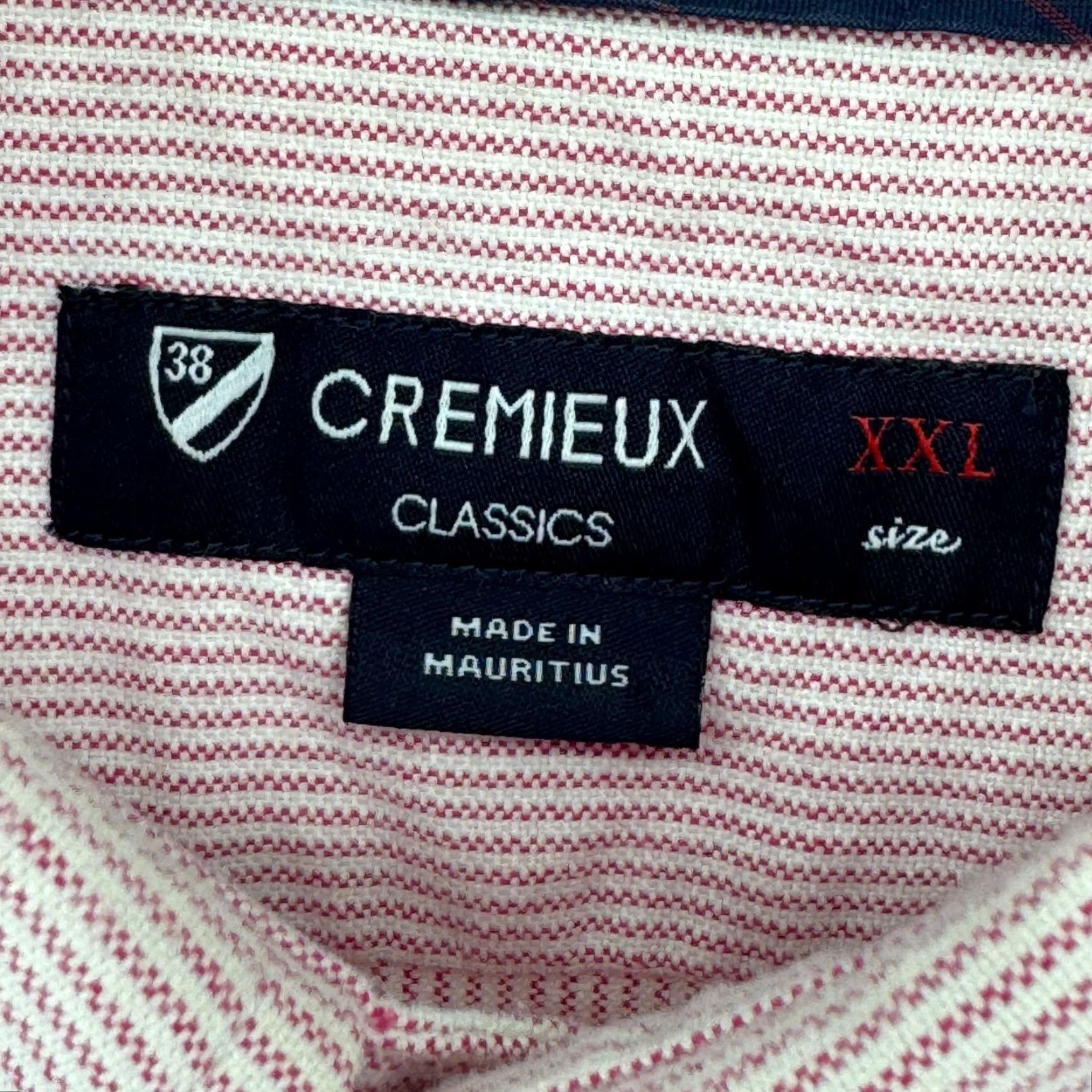 Cremieux Cremieux Button-Up Shirt Mens Pinstripes Classic Red 2XL Cotton Long Sleeve Button-Down Collar Pockets Casual Travel Business All Seasons Preppy Mens Size US XXL / EU 58 / 5 - 4 Thumbnail