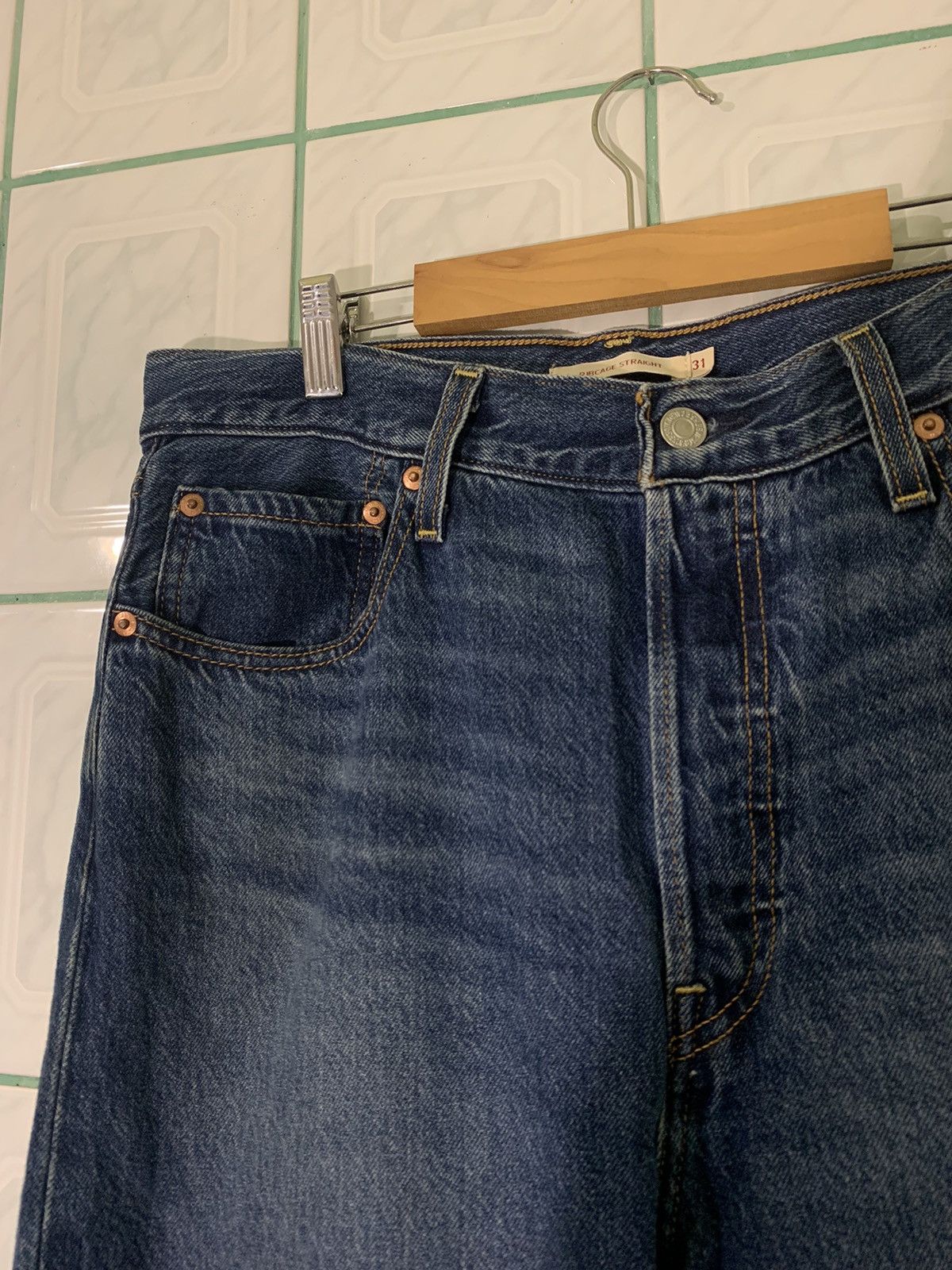 Japanese Brand × Levi's × Vintage Levi’s Premium Ribcage Straight Jeans 31x29 Size US 31 - 5 Thumbnail