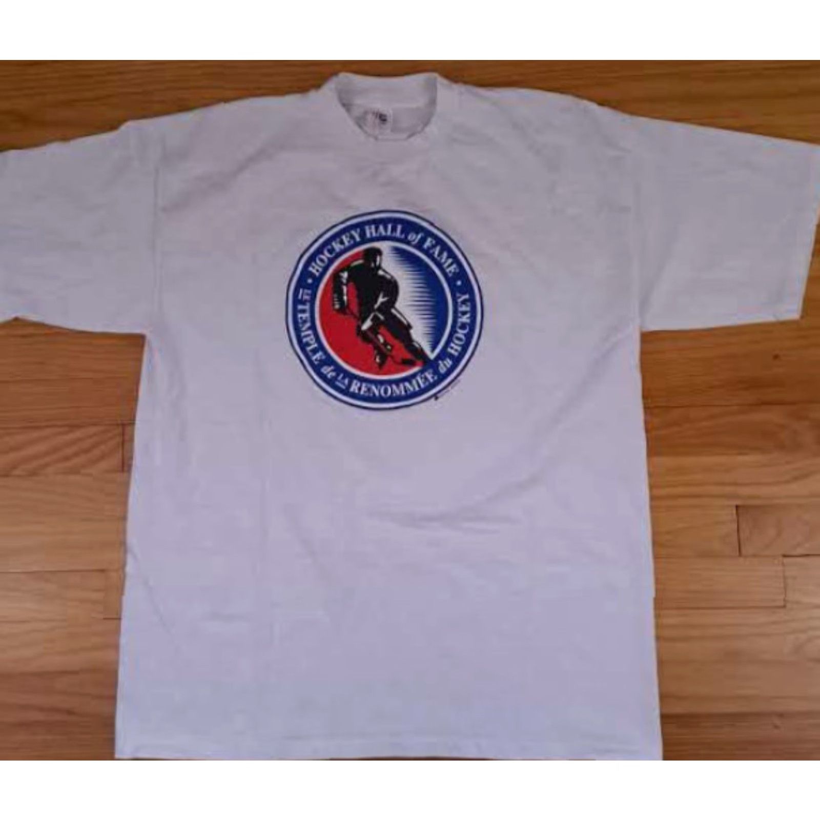 Vintage VINTAGE Hockey Hall of Fame Bulletin Athletic White T-Shirt 2XL Men Mens Hockey Theme White Graphic Stitch Bulletin Athletic XXL Size US XXL / EU 58 / 5 - 5 Thumbnail