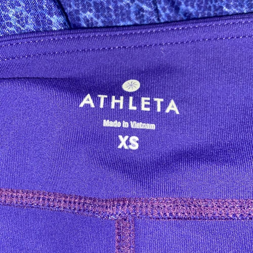 Designer Athleta l Purple Print Leggings Size XS Size 26" / US 2 / IT 38 - 8 Thumbnail
