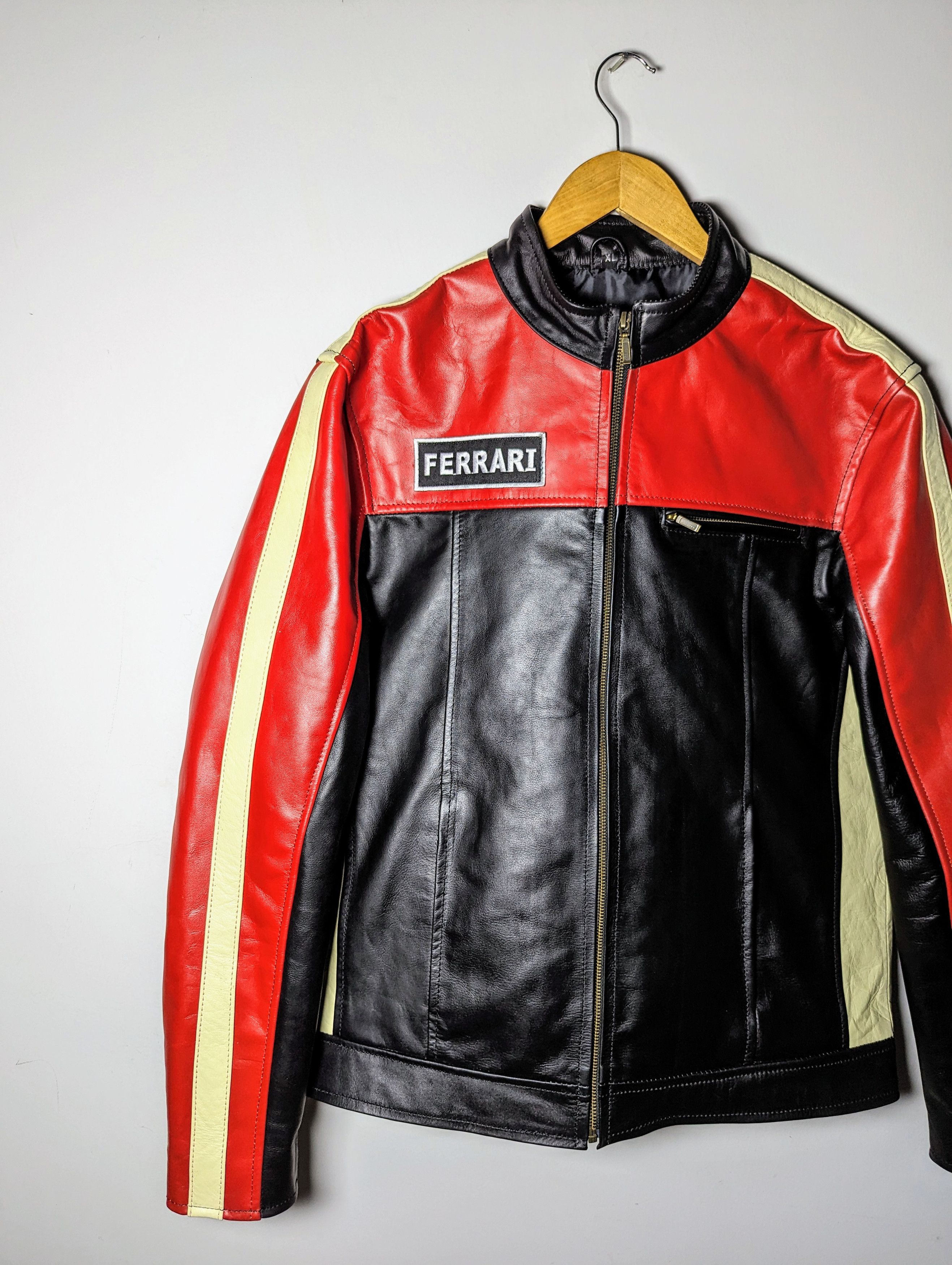 Ferrari 🔥 FERRARI 👀 RACING LEATHER JACKET STREETWEAR Size US M / EU 48-50 / 2 - 3 Thumbnail
