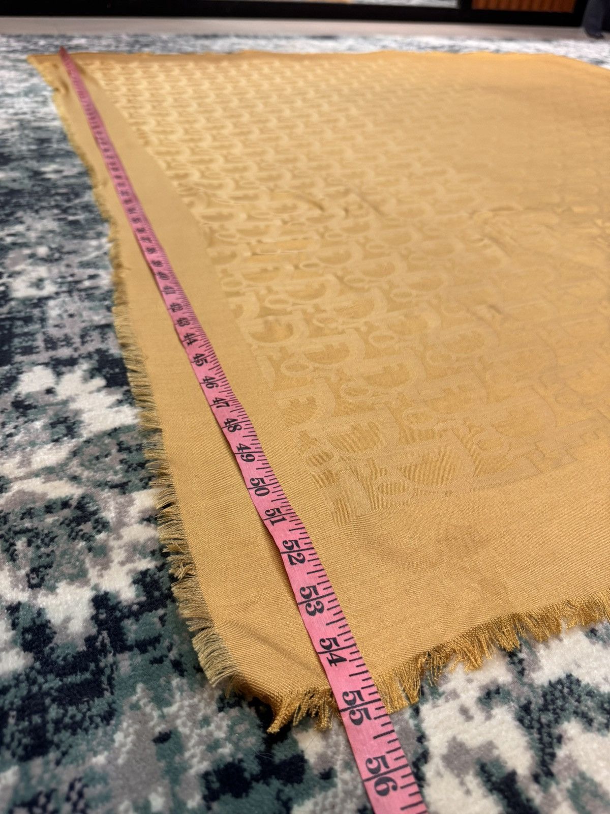 Dior VINTAGE DIOR FULL MONOGRAM OBLIQUE STOLE SCARF 54" x 54.5" Size ONE SIZE - 8 Thumbnail
