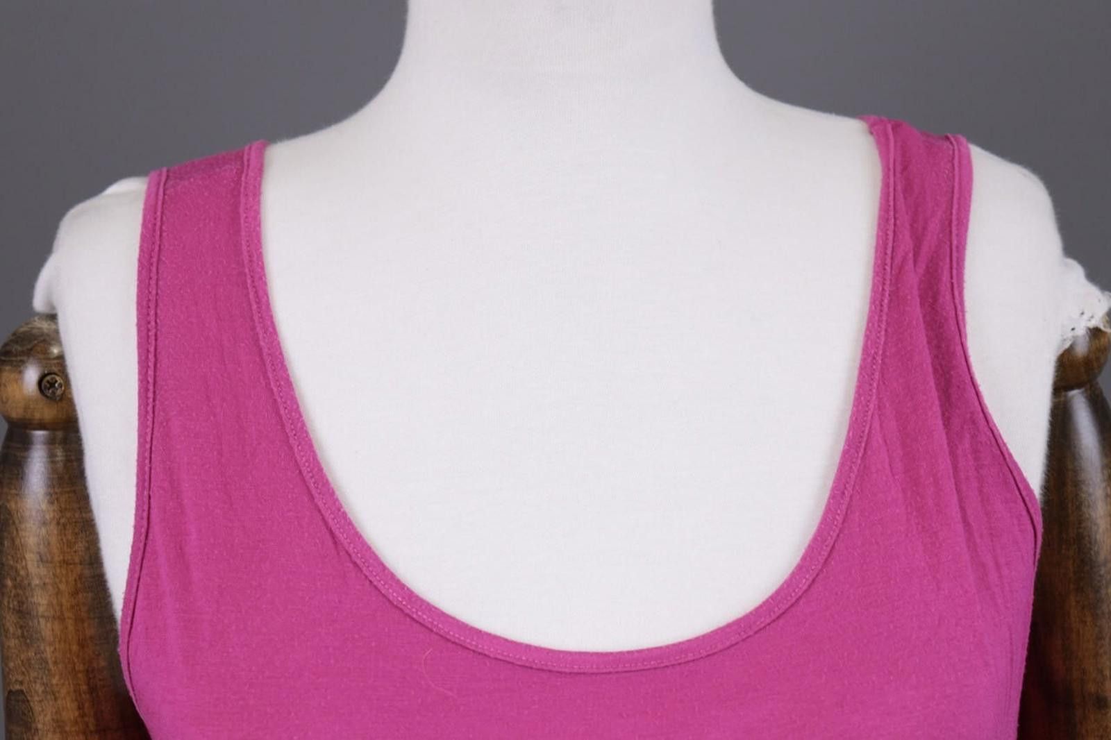 Designer Gudrun Sjödén Pink Scoop Regular Fit Stretch Tank Dress Sz M Size M / US 6-8 / IT 42-44 - 4 Thumbnail