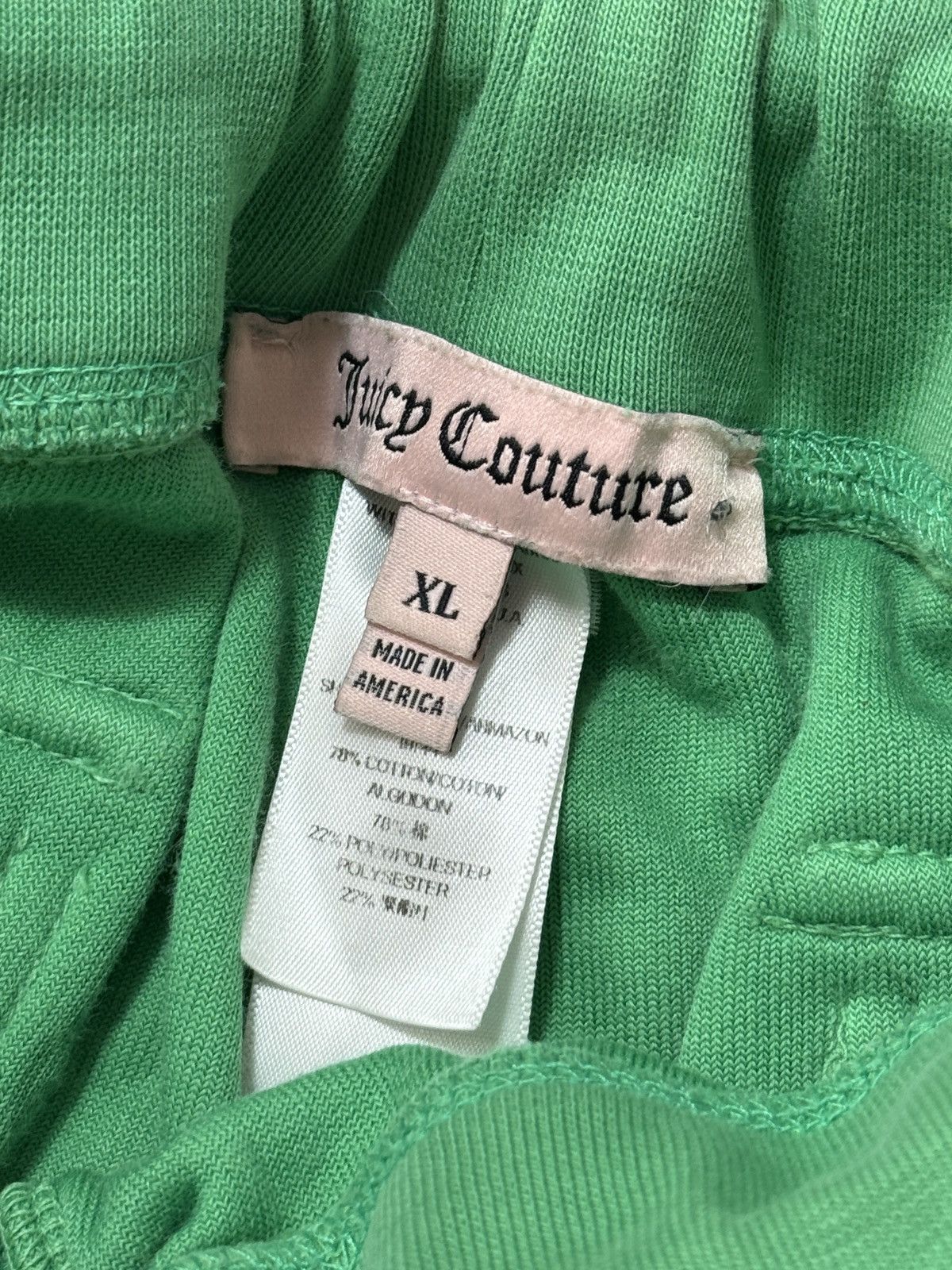 Juicy Couture VINTAGE VELOUR JUICY COUTURE 2000s GREEN PANTS Size 32" / US 10 / IT 46 - 9 Thumbnail