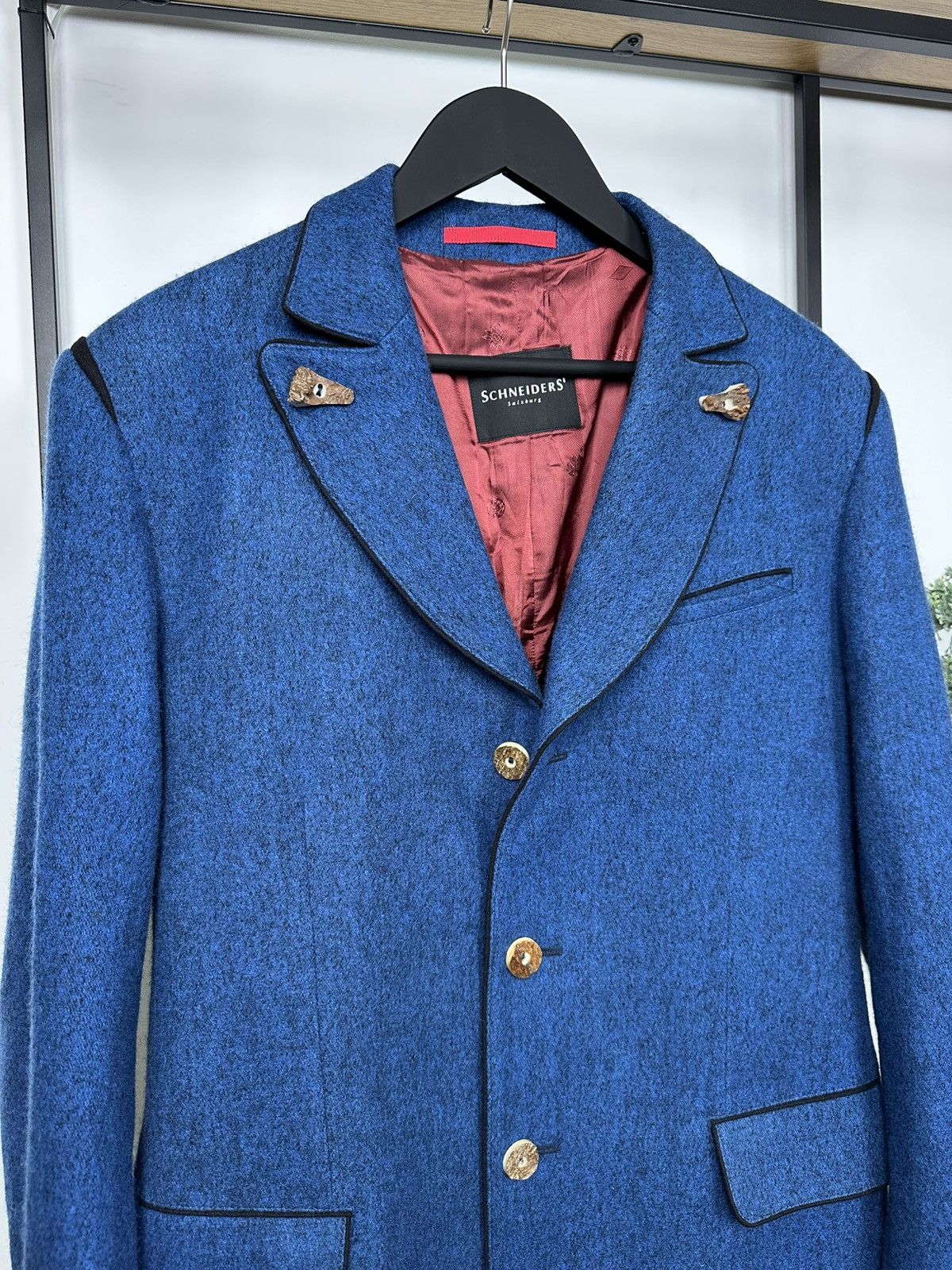 Schneiders Schneiders Salzburg Blue Virgin Wool Blazer Jacket Men’s 54 Size US L / EU 52-54 / 3 - 2 Thumbnail