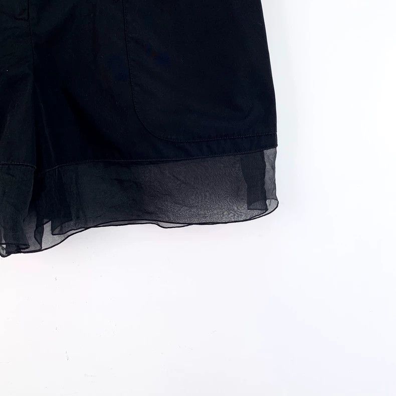 Chanel Chanel Black wood ear lace stitching cotton casual shorts Size 25" / US 0 / IT 36 - 4 Thumbnail