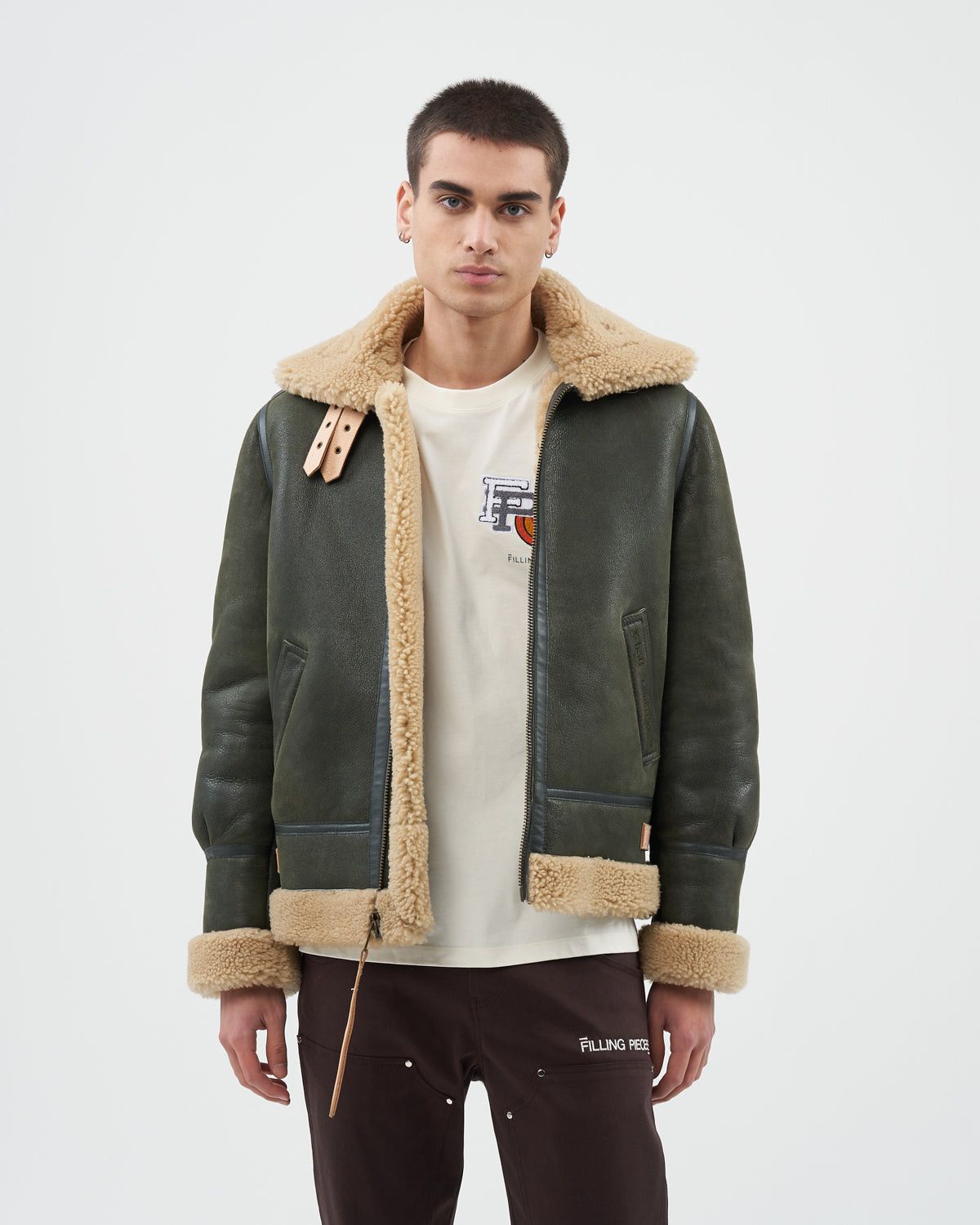 Filling Pieces × Schott Schott for Filling Pieces Studio Shearling Jacket Size US M / EU 48-50 / 2 - 2 Thumbnail