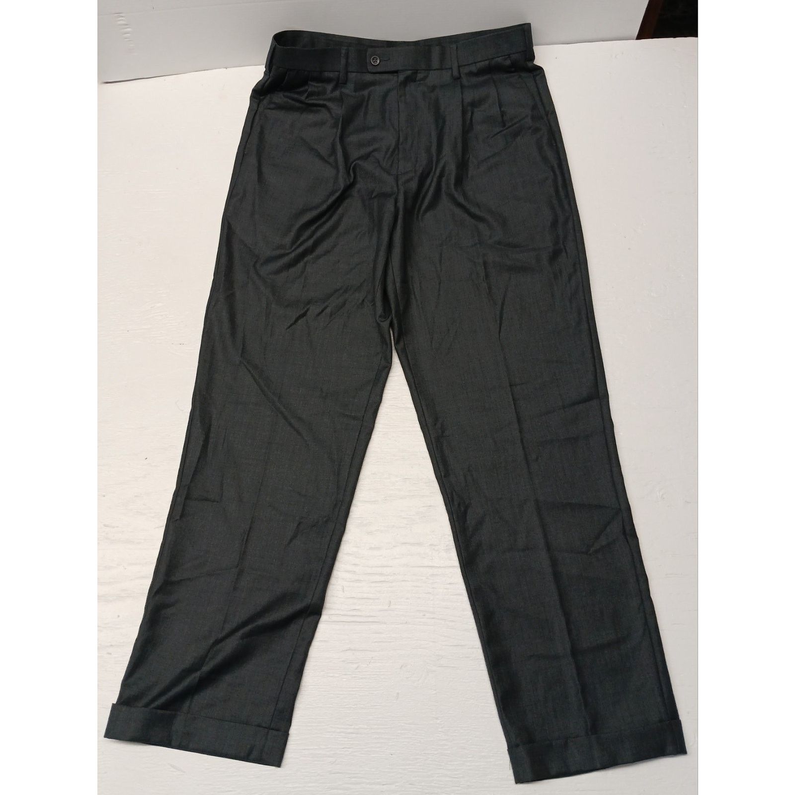 Savane Savane (34x32) Gray Relaxed Fit Dress Slacks Size US 34 / EU 50 - 1 Thumbnail