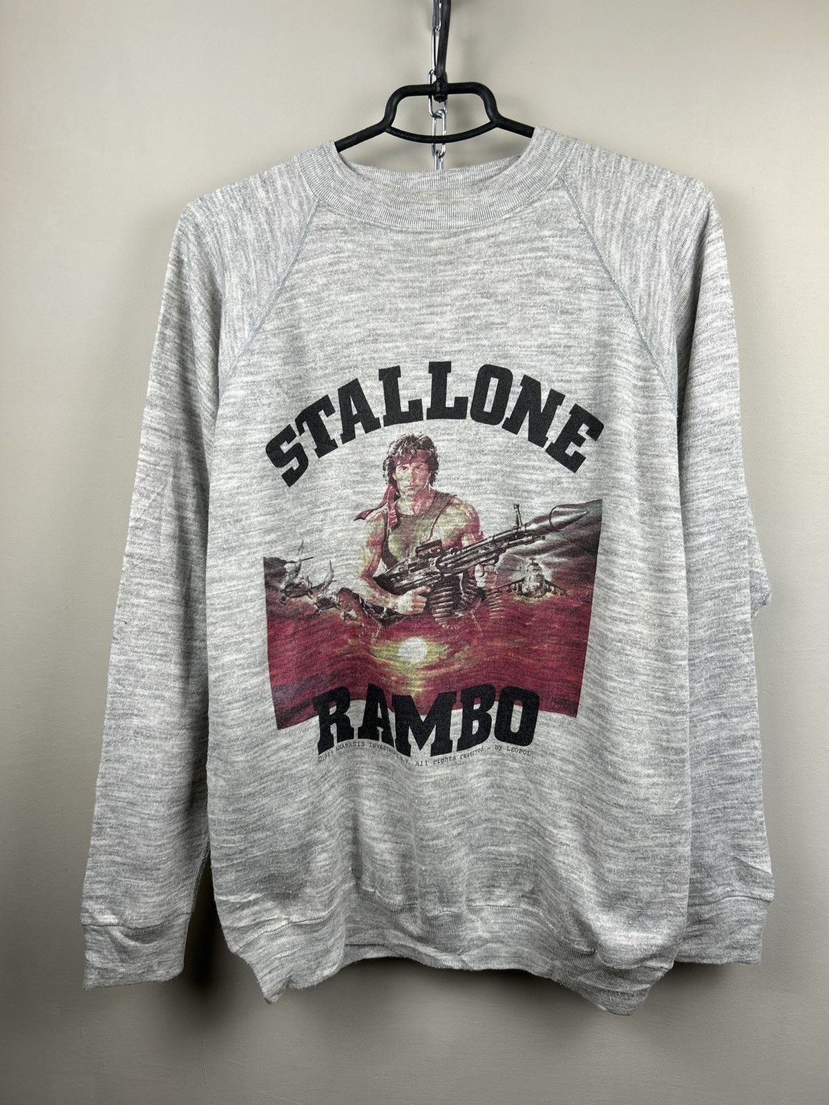 Vintage Vintage 80s Movie Stallone Rambo 1985 Film Sweatshirt Size US L / EU 52-54 / 3 - 1 Thumbnail