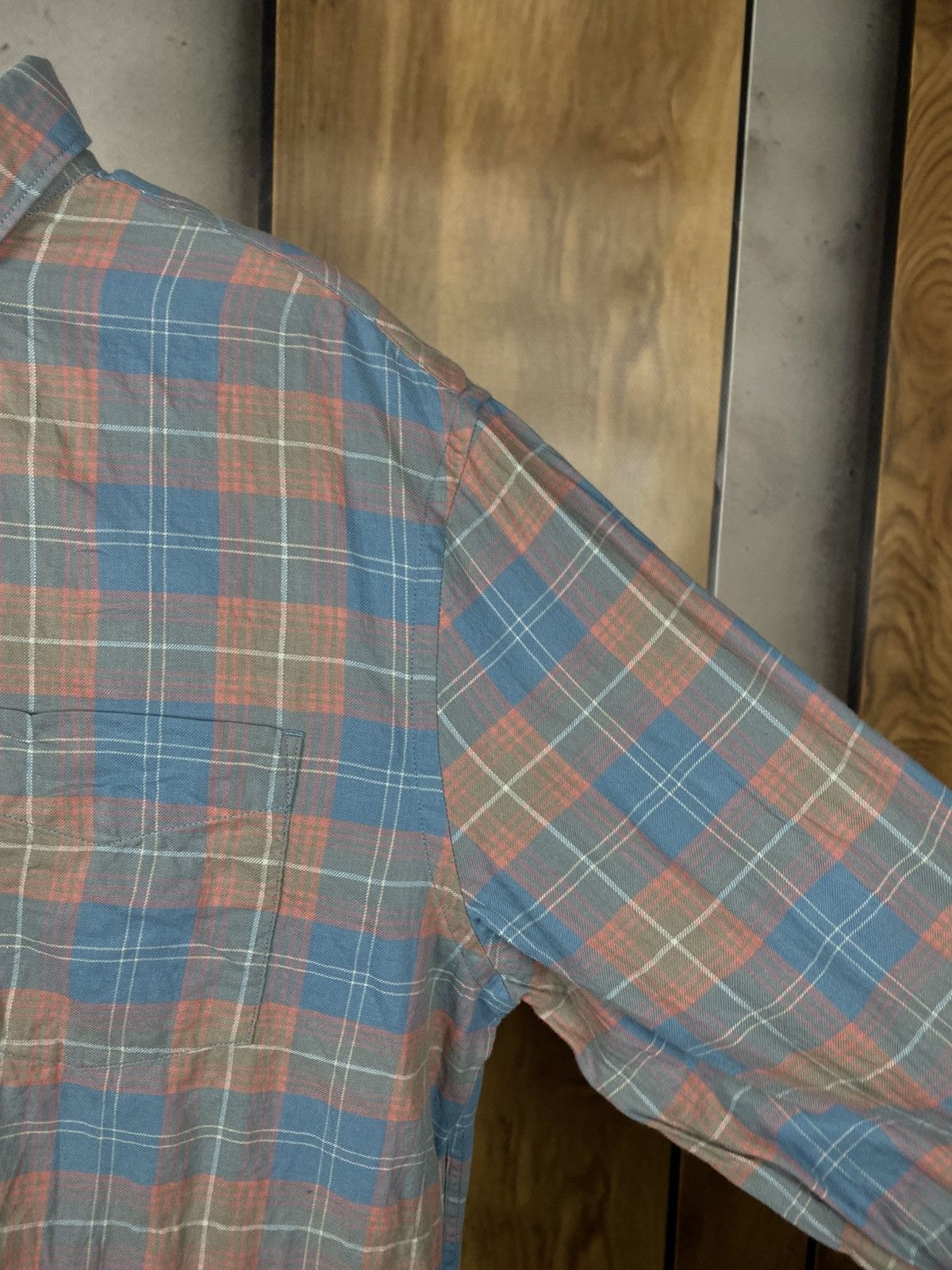 Allsaints 💋Vintage Shirt Button Up Allsaints Flannel Checkered Tee💋 Size US L / EU 52-54 / 3 - 6 Thumbnail
