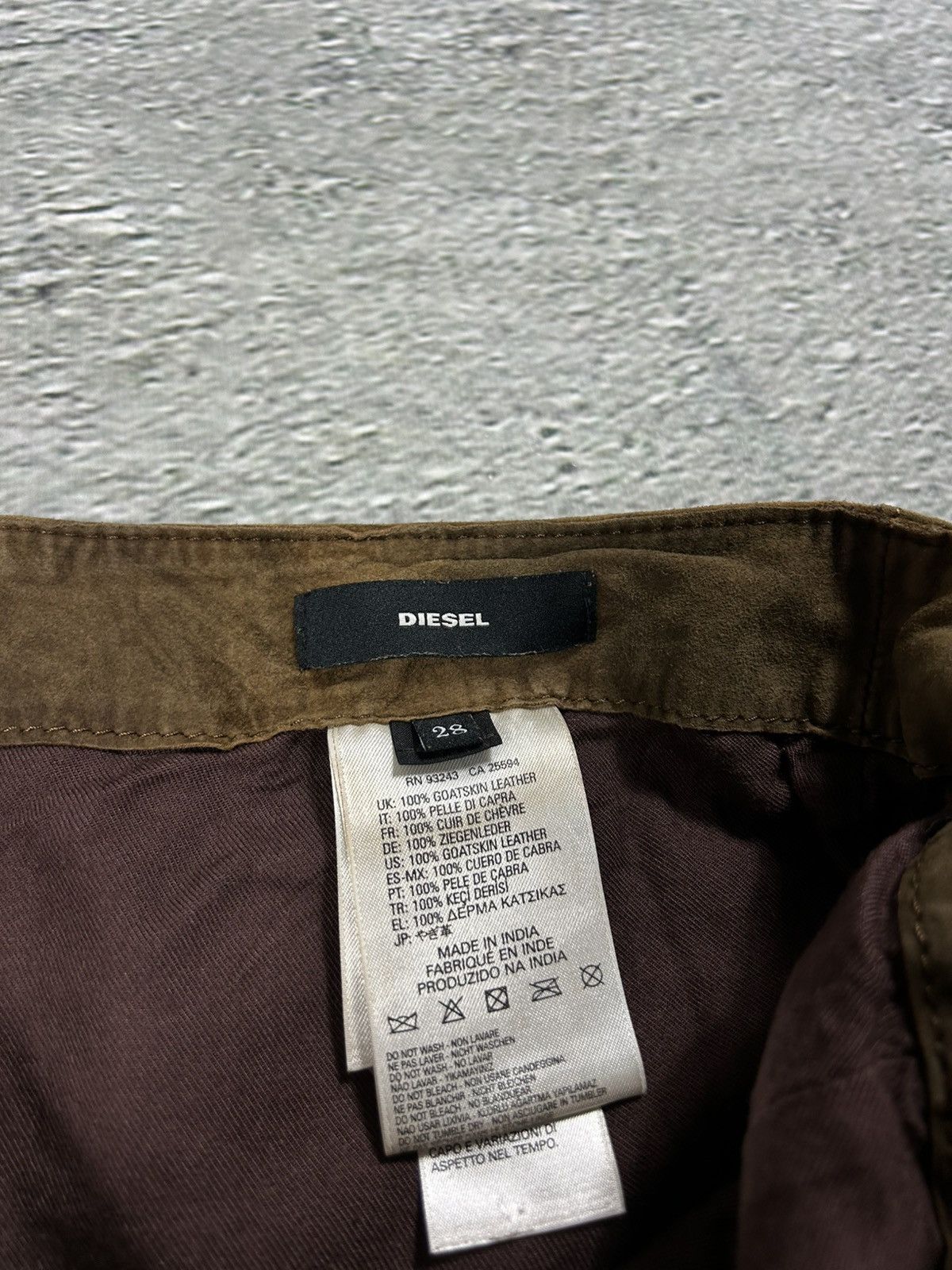 Diesel Diesel leather mini skirt goatskin brown Y2K avantgarde Size 28" / US 6 / IT 42 - 8 Thumbnail