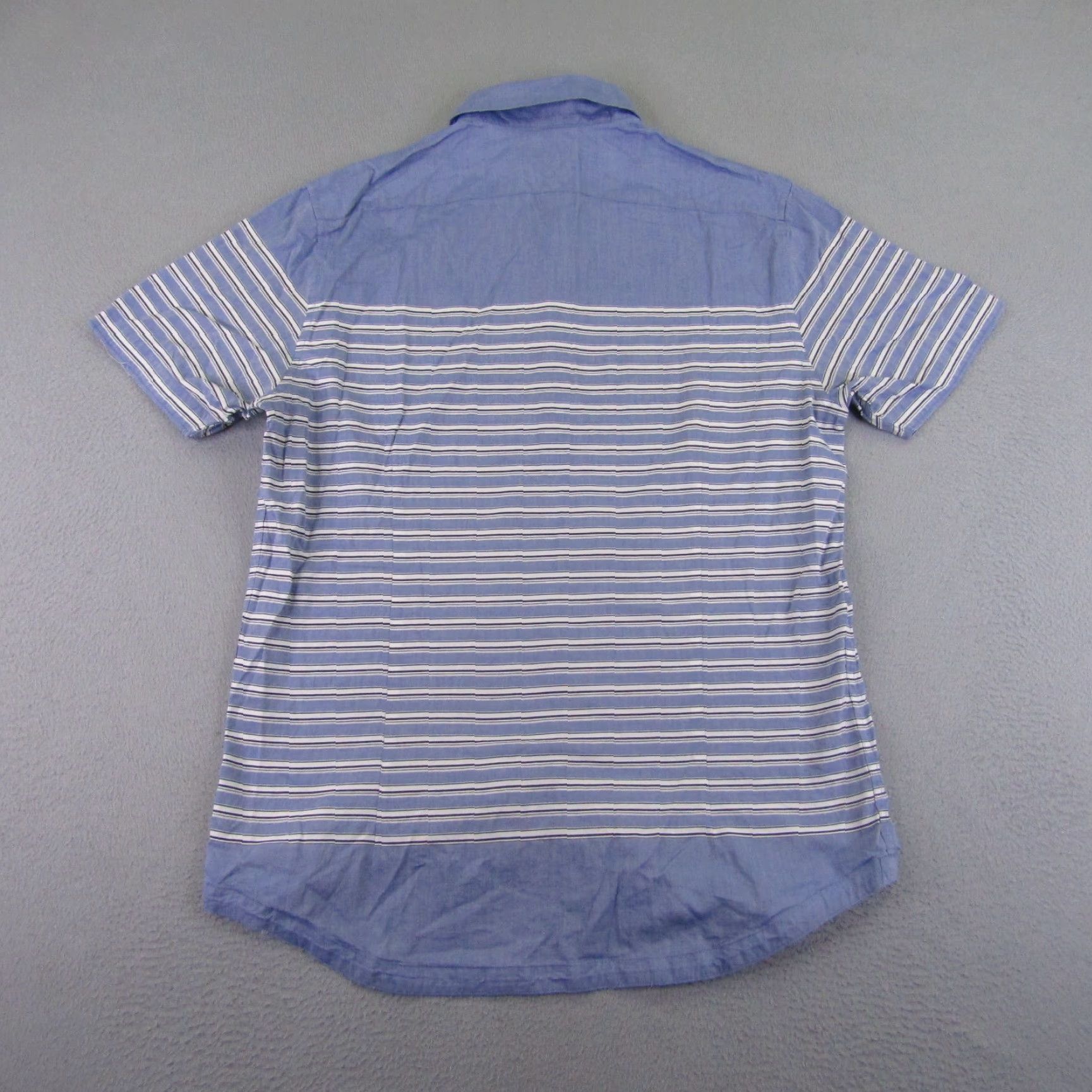 Vintage Good Man Brand Shirt Mens Medium Blue Stripes Button-Up Collar Pocket? (No pocket in original) Size US M / EU 48-50 / 2 - 7 Thumbnail