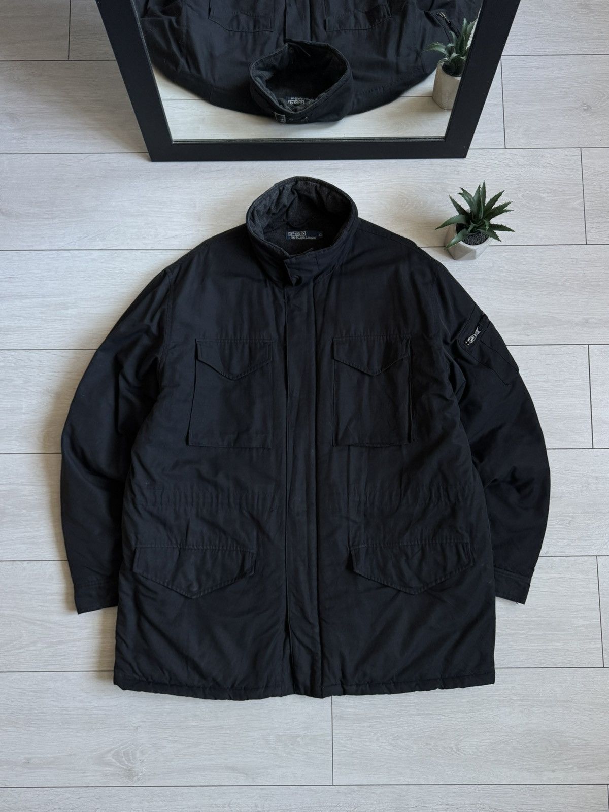 Polo Ralph Lauren Vintage Polo Ralph Lauren Nylon Fleeced Field Jacket Size US XL / EU 56 / 4 - 4 Thumbnail