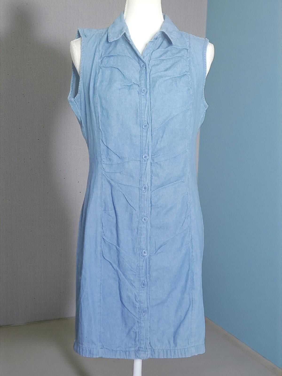Other Love by Chelsey Size Large Blue Jean Sleeveless Dress Size L / US 10 / IT 46 - 3 Thumbnail