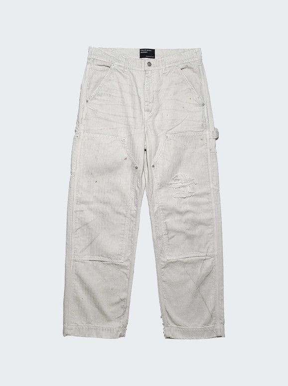 Enfants Riches Deprimes o1mle0226 Double Knee Paint Pants in White Size US 38 / EU 54 - 1 Thumbnail