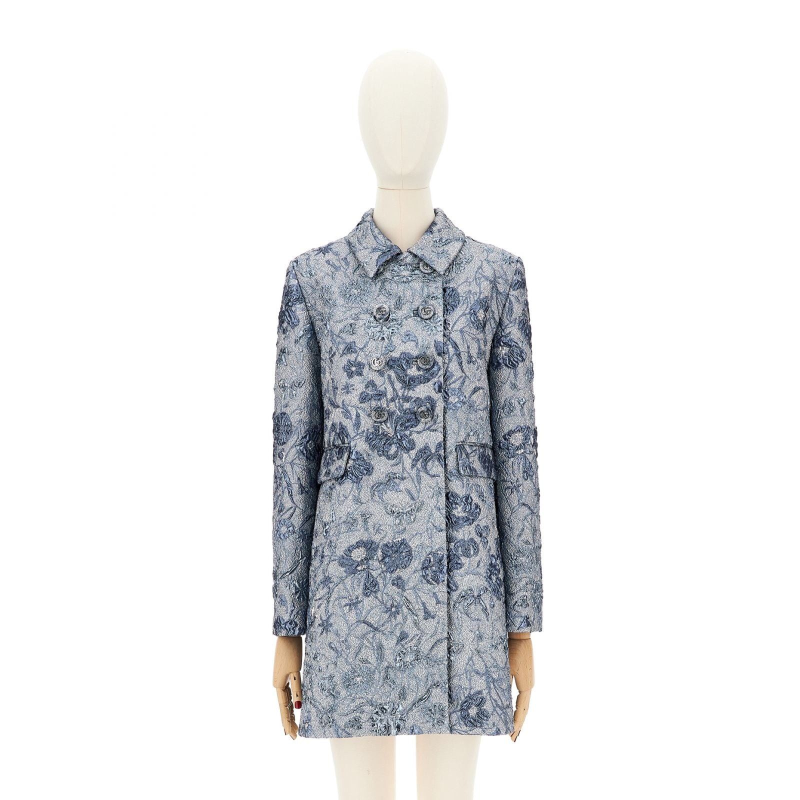 Gucci o1la5ras0526 Floral Lame Brocade Coat in Multicolor Size XS / US 0-2 / IT 36-38 - 1 Preview