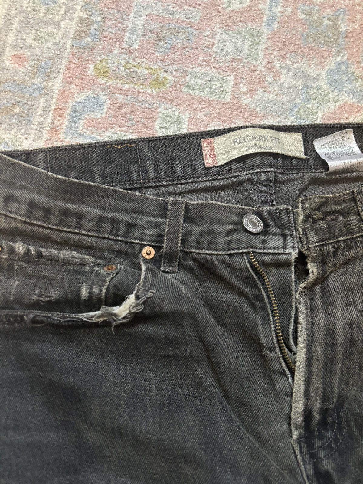 Levi's × Vintage VINTAGE LEVIS 505s BLACK/GREY DISTRESSED Size US 32 / EU 48 - 4 Thumbnail