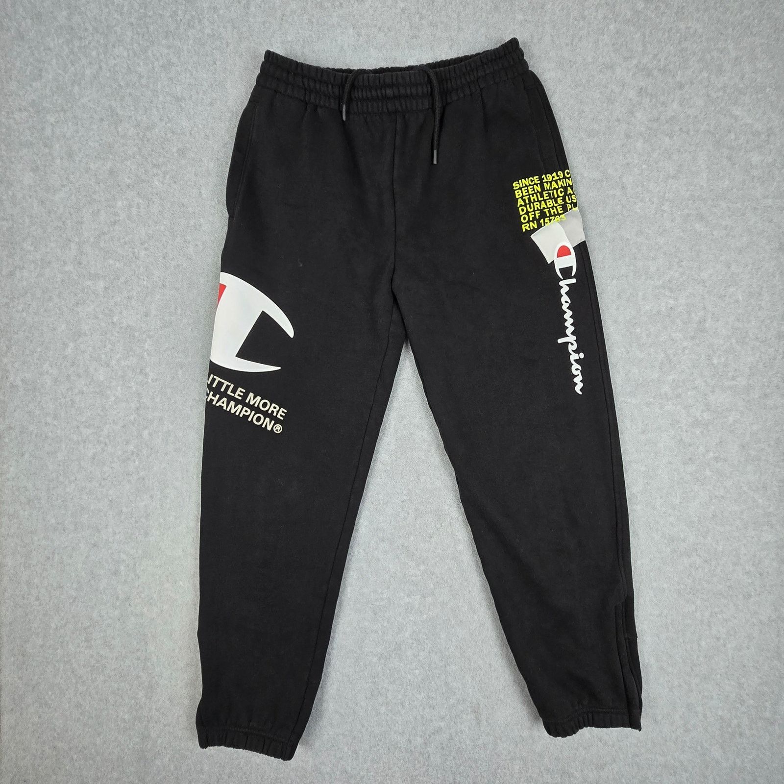 Champion Champion Medium Black Logo Joggers Drawstring Pockets Size US 32 / EU 48 - 1 Thumbnail