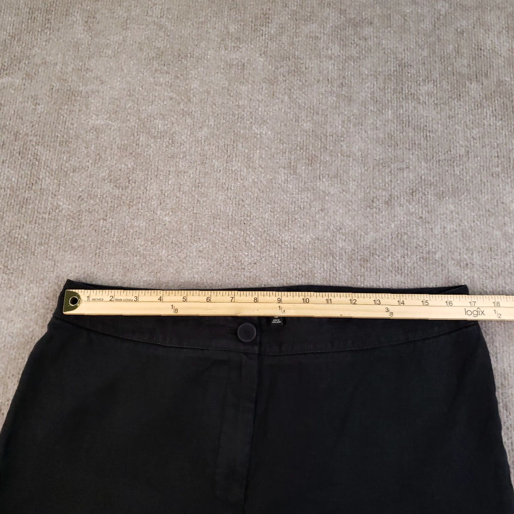 Talbots Talbots Pants Women Size 14 Black Heritage Pure Irish Linen Straight Cropped Leg Size 36" / US 14 / IT 50 - 5 Thumbnail