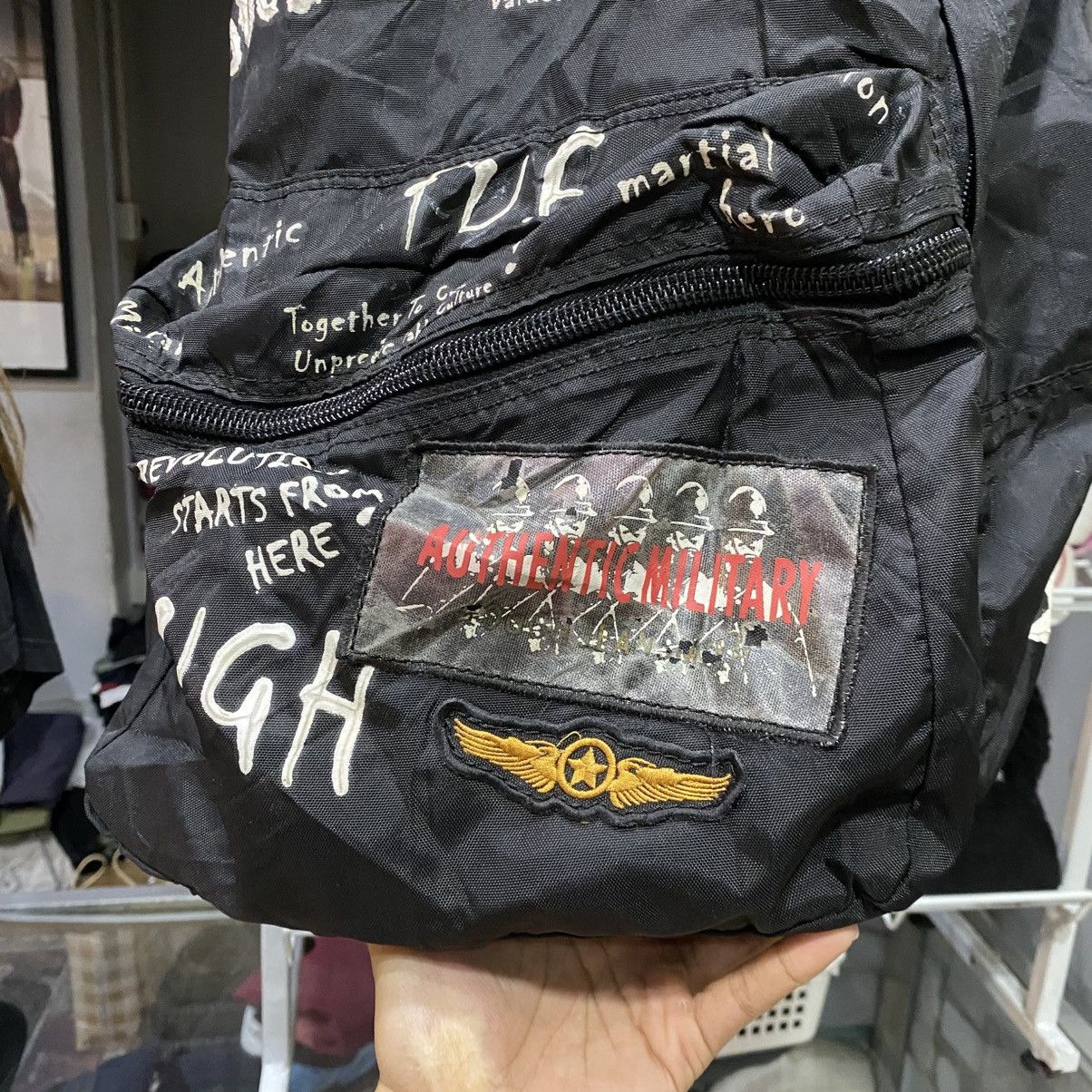 Vintage 🔥Authentic Tough Jeansmith Army Style Backpack Size ONE SIZE - 6 Thumbnail