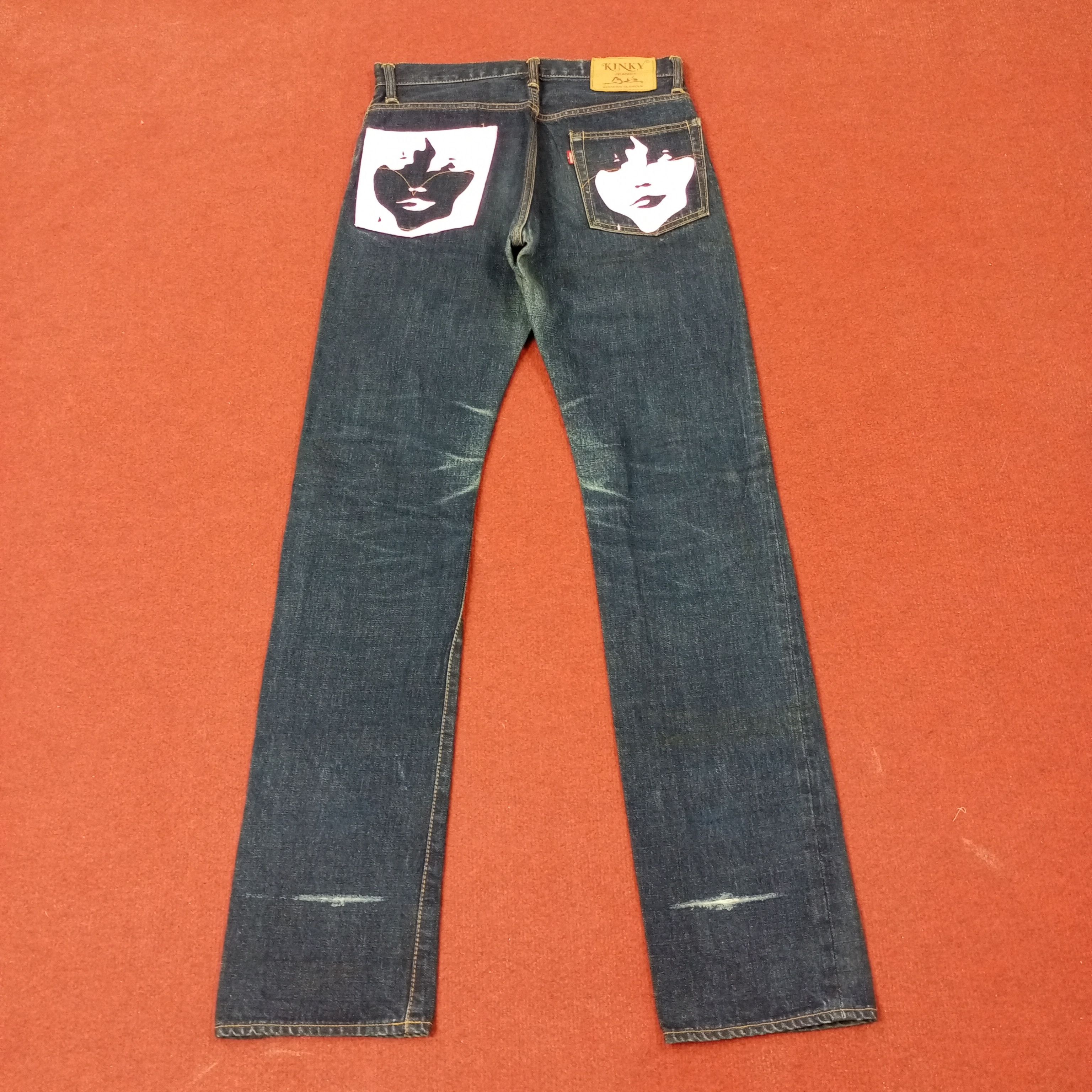 Hysteric Glamour Hysteric Glamour Japanese Brand Custom Pink Art Jean c252n26 Size US 29 - 1 Thumbnail