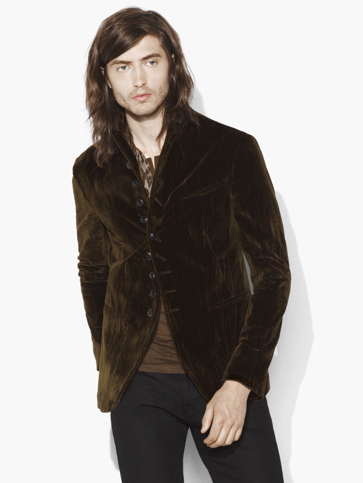 John Varvatos Crushed velvet Multibutton jacket 48 Size US M / EU 48-50 / 2 - 1 Thumbnail
