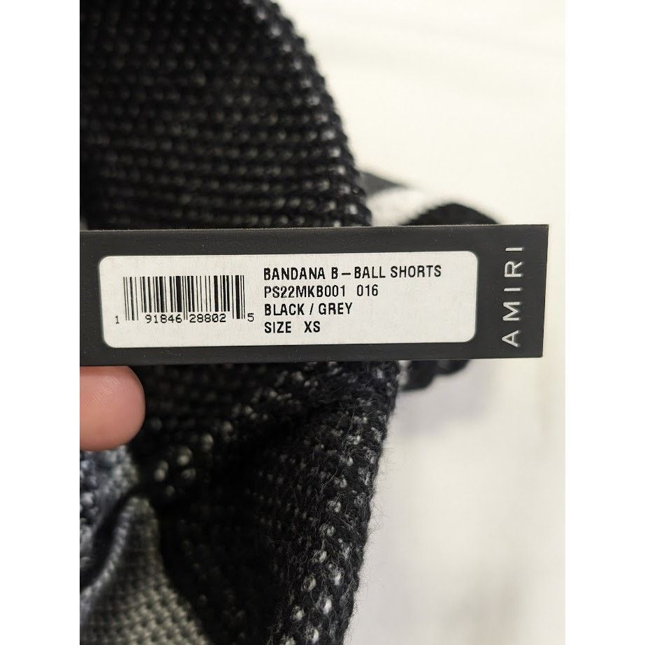 Amiri o1rshd1 Bandana B-Ball Shorts in Black/Grey Size US 28 / EU 44 - 16 Thumbnail