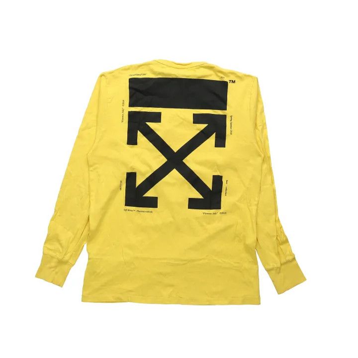 Off-White Off-White Yellow Arrow Print Long Sleeve T-Shirt 0079 Size US L / EU 52-54 / 3 - 1 Thumbnail