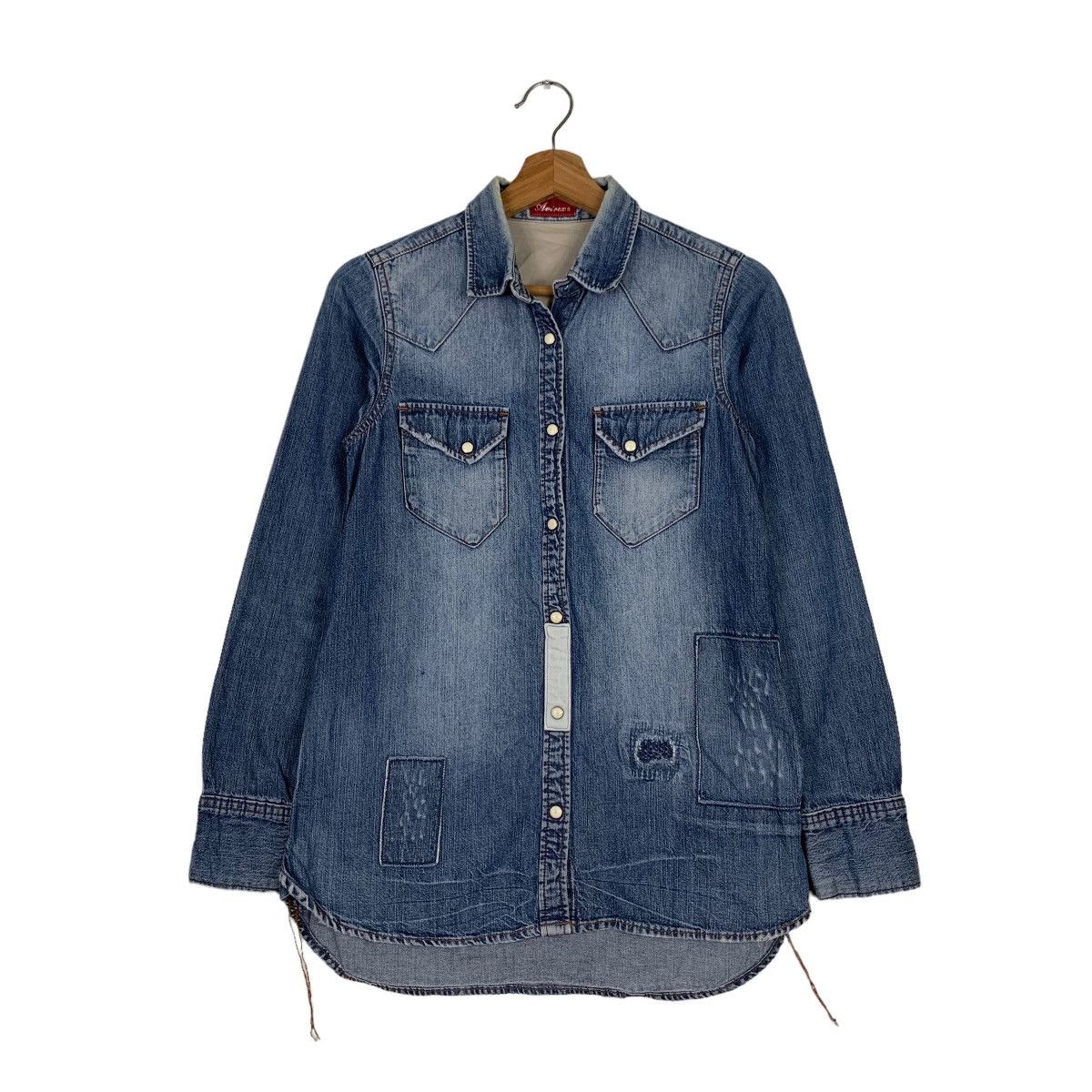 AVIREX Four Pocket Washed Denim Jacket #0185-C9