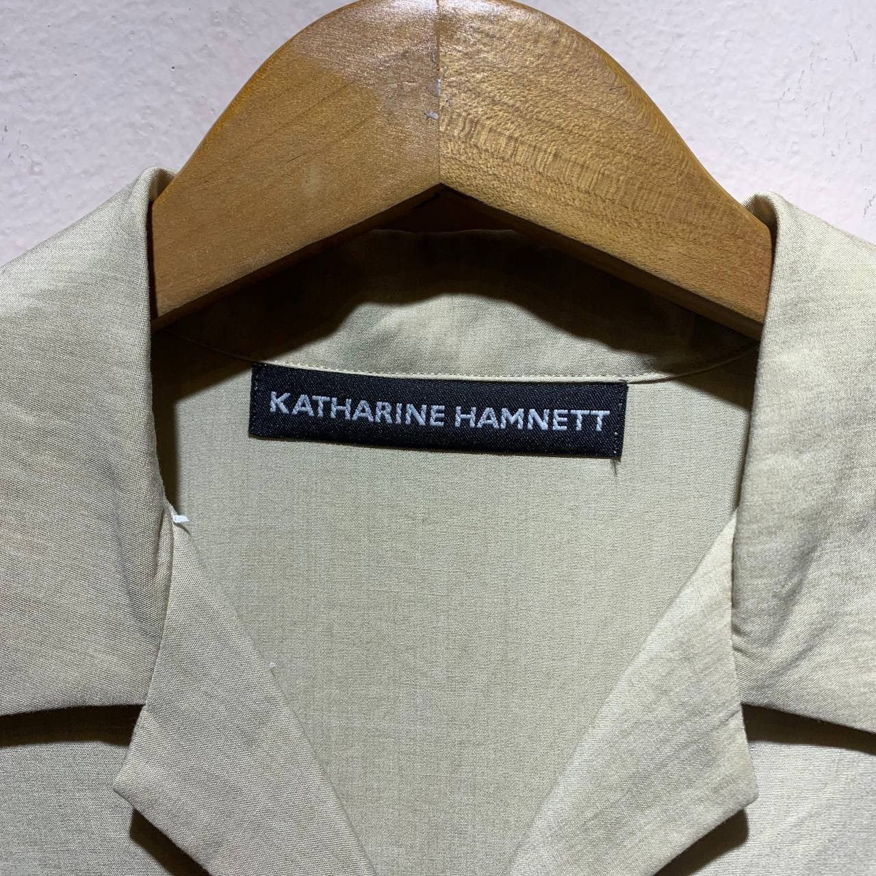 Katharine Hamnett London Katherine Hamnett Open Collar Cream Button Up Shirts Size US M / EU 48-50 / 2 - 7 Thumbnail