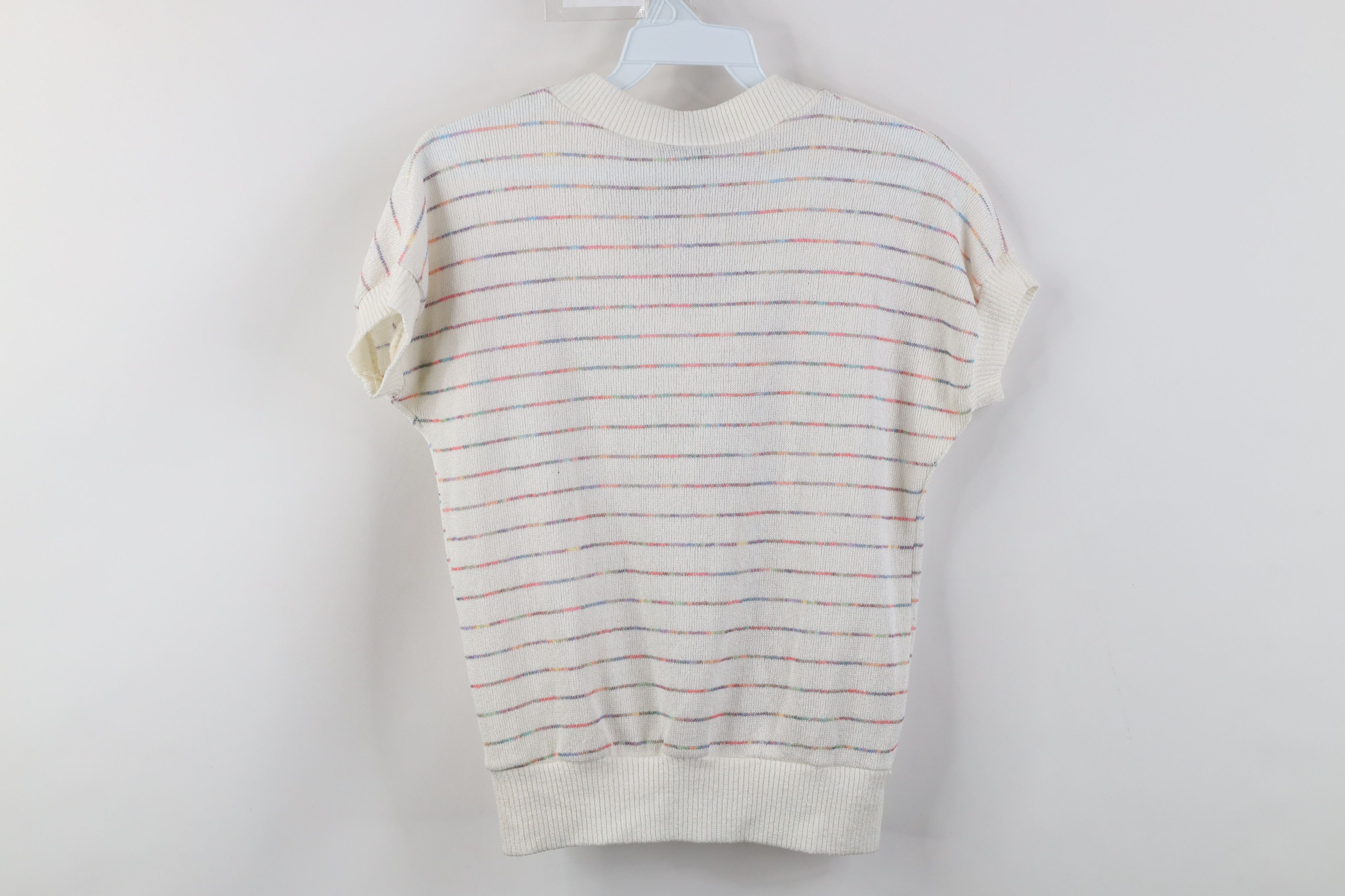 Vintage Vintage 80s 90s Streetwear Rainbow Striped Knit Sweater USA Size XS / US 0-2 / IT 36-38 - 9 Thumbnail