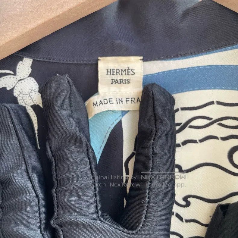 Hermes Hermes Mulberry Silk Blue Shirt Size XXS / US 00 / IT 34 - 4 Thumbnail
