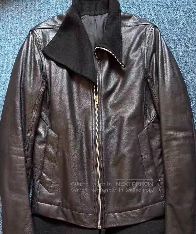 Rick Owens Rick Owens 14 FW mainline fur one-piece zipper leather jac Size US M / EU 48-50 / 2 - 2 Thumbnail