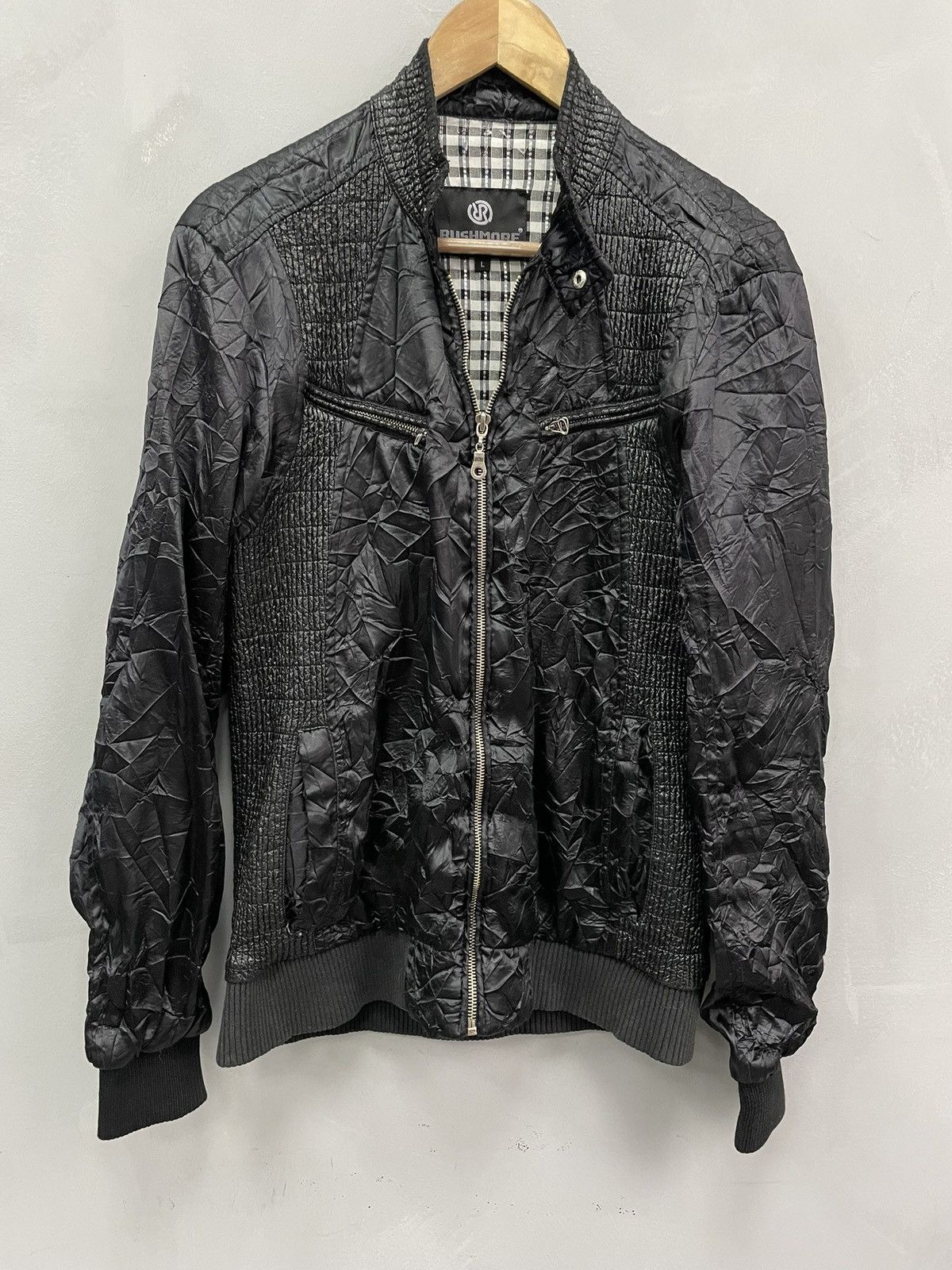 14th Addiction Japanese if six was nine crinkle bomber jacket Y2K style Size US M / EU 48-50 / 2 - 1 Thumbnail