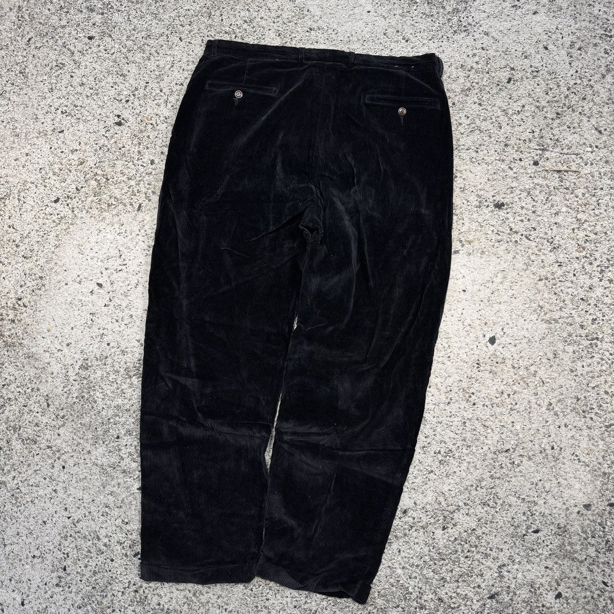 Vintage 90s Nautica Baggy Black Corduroy Pants ERD RRL Bode Grunge Size US 42 / EU 58 - 7 Thumbnail