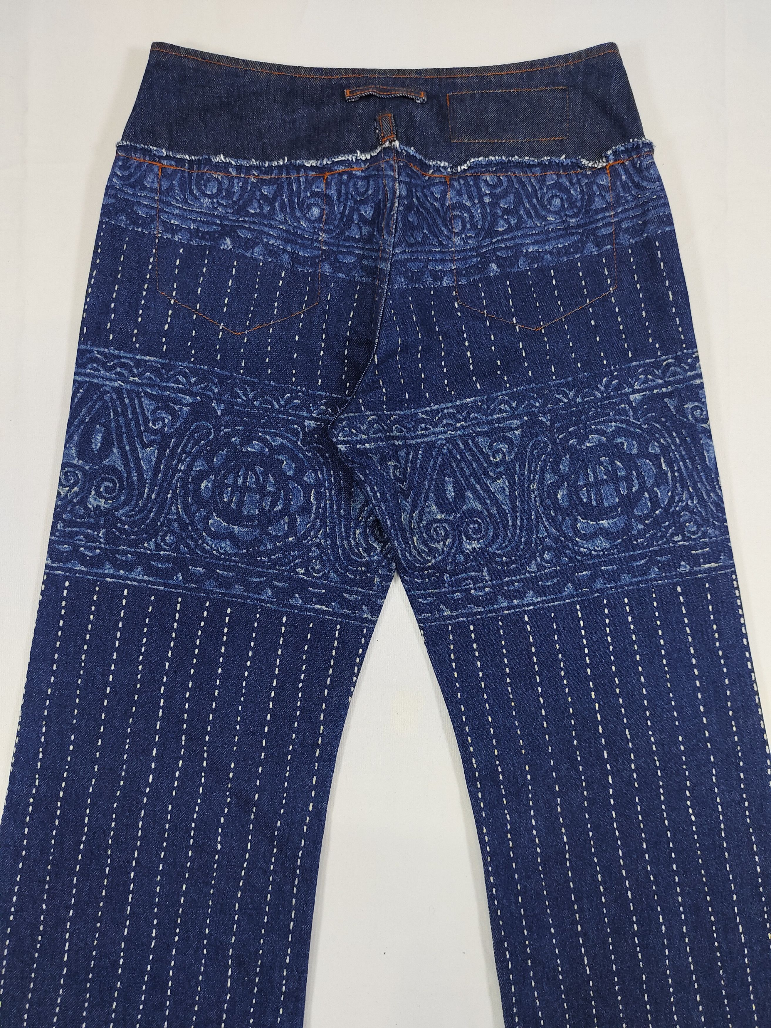 Jean Paul Gaultier 90s JPG- Archive Ethnic Baroque Graphic Structural Jeans Size 28" / US 6 / IT 42 - 7 Thumbnail