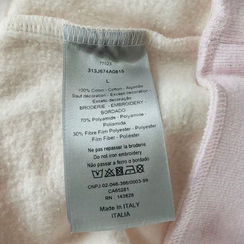 Dior dior logo embroidered sweatshirt in pink Size US M / EU 48-50 / 2 - 6 Thumbnail