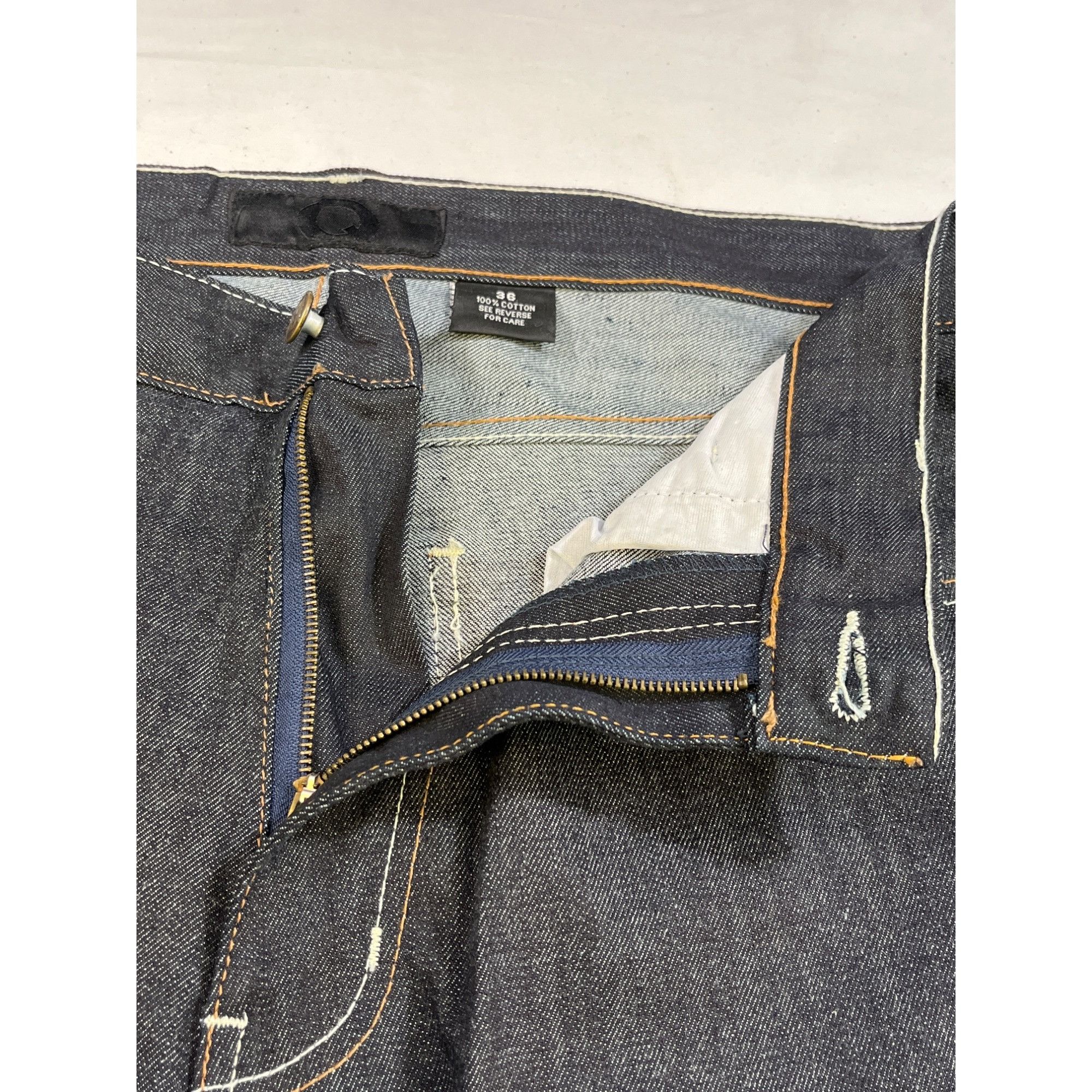 Other Q By Qruel Mens Dark Blue Straight Leg Jeans Size 38 SKU 656 Size US 38 / EU 54 - 6 Thumbnail