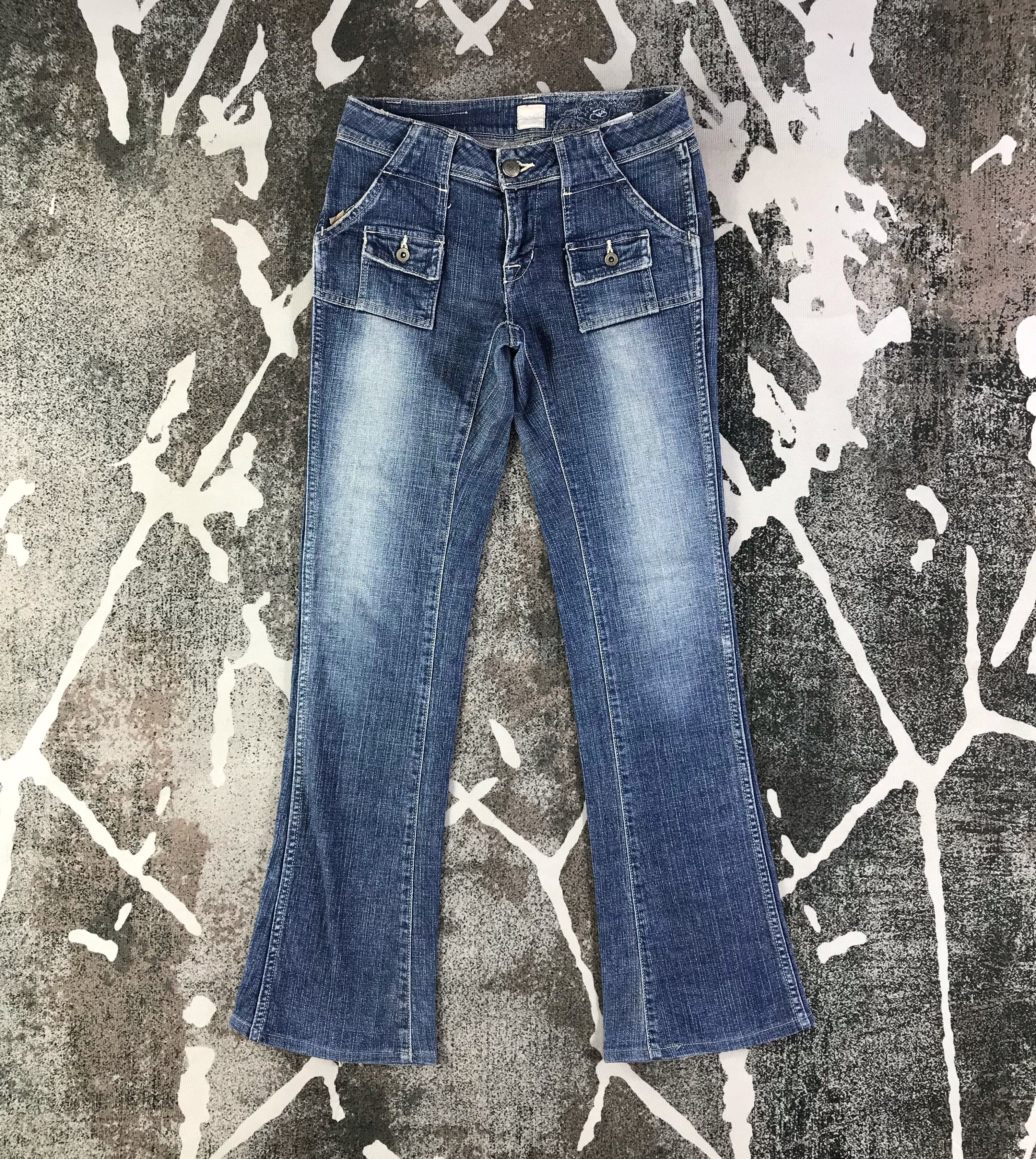 Japanese Brand Brappers Bush Pants Jeans Flare denim KJ1520 Size 29" - 1 Thumbnail