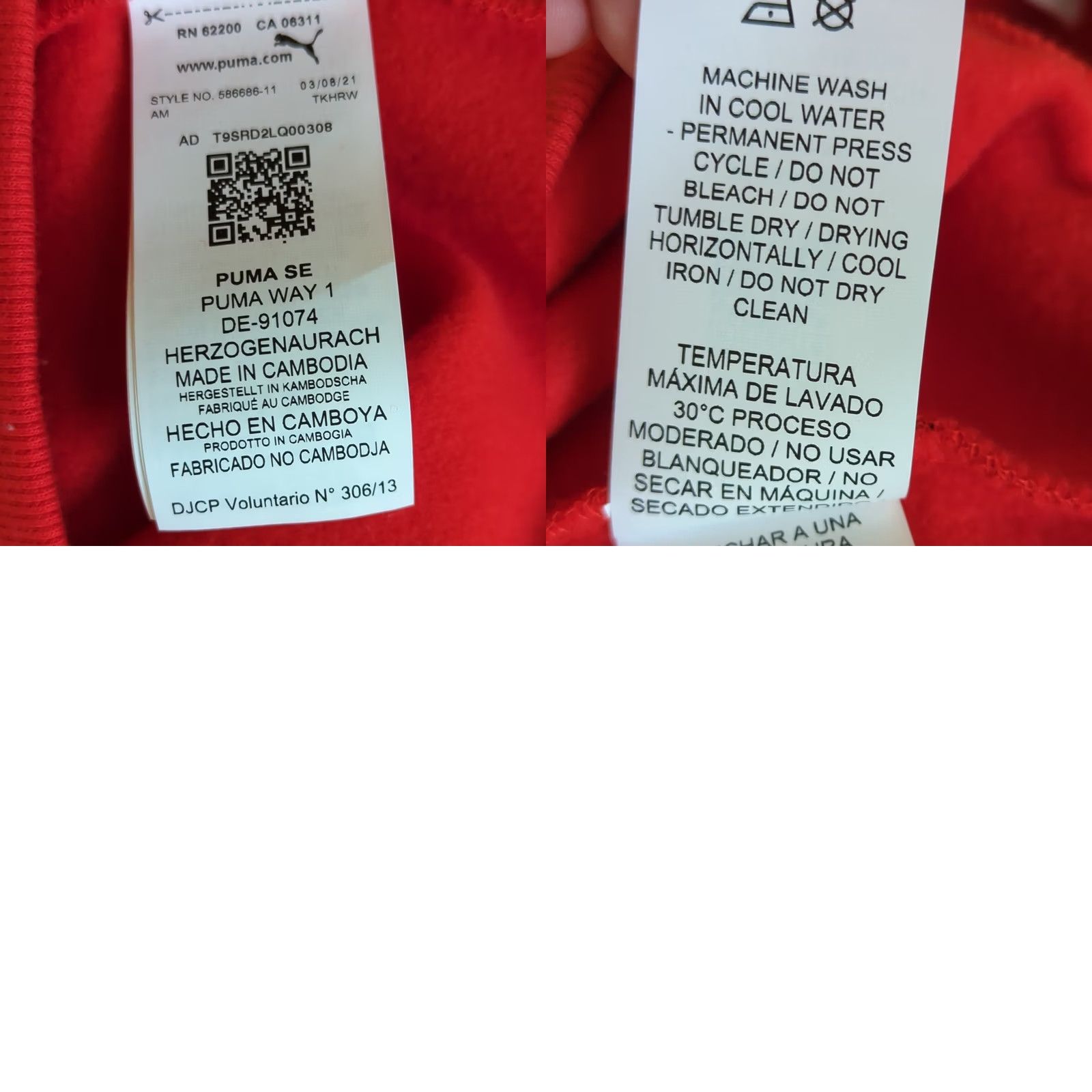 Puma PUMA Men S Red Pullover Big Logo Hoodie Sweatshirt Regular Fit Hooded Size US S / EU 44-46 / 1 - 8 Thumbnail
