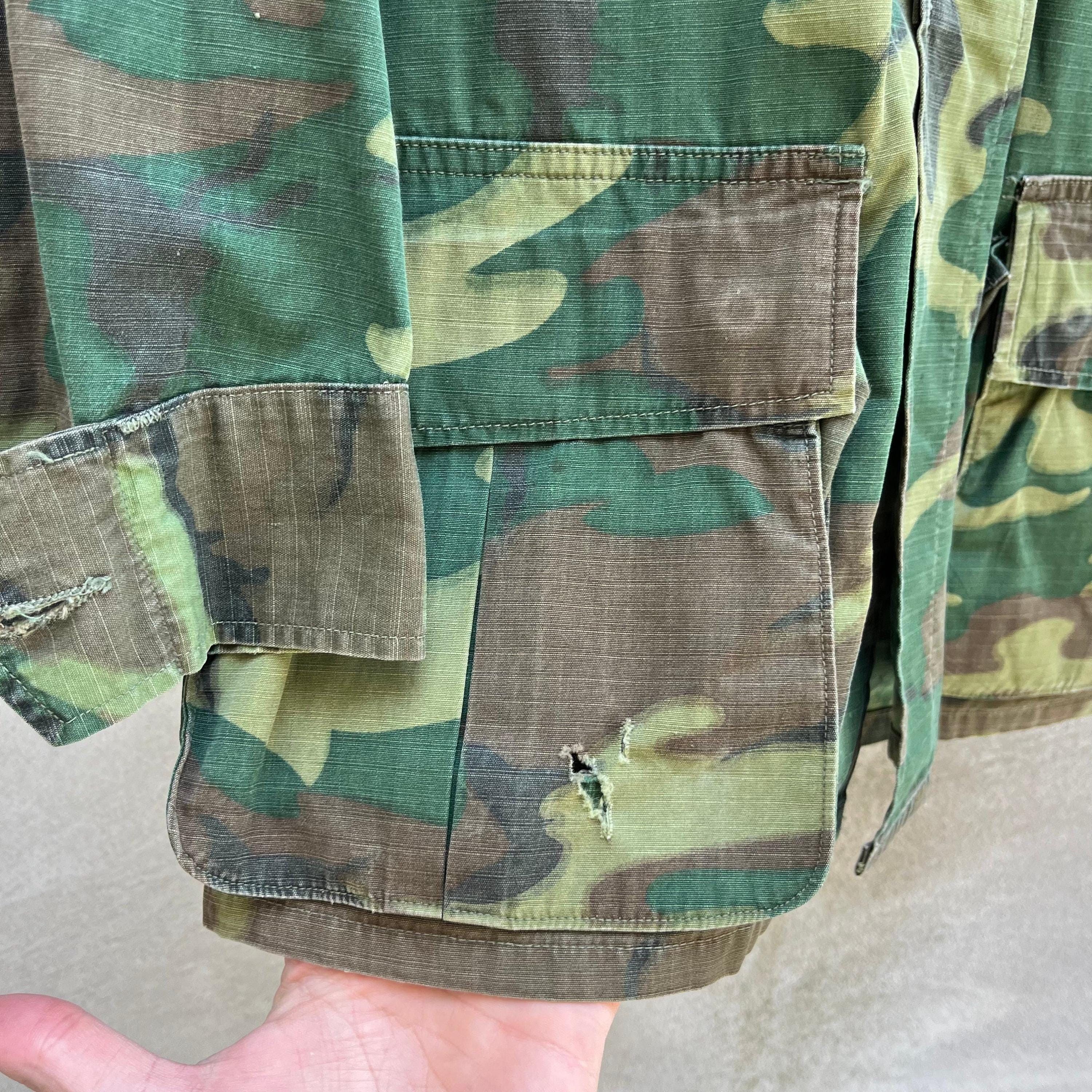 Vintage 60's USMC ERDL Camo Slant Pocket Jungle Jacket Size US L / EU 52-54 / 3 - 5 Thumbnail