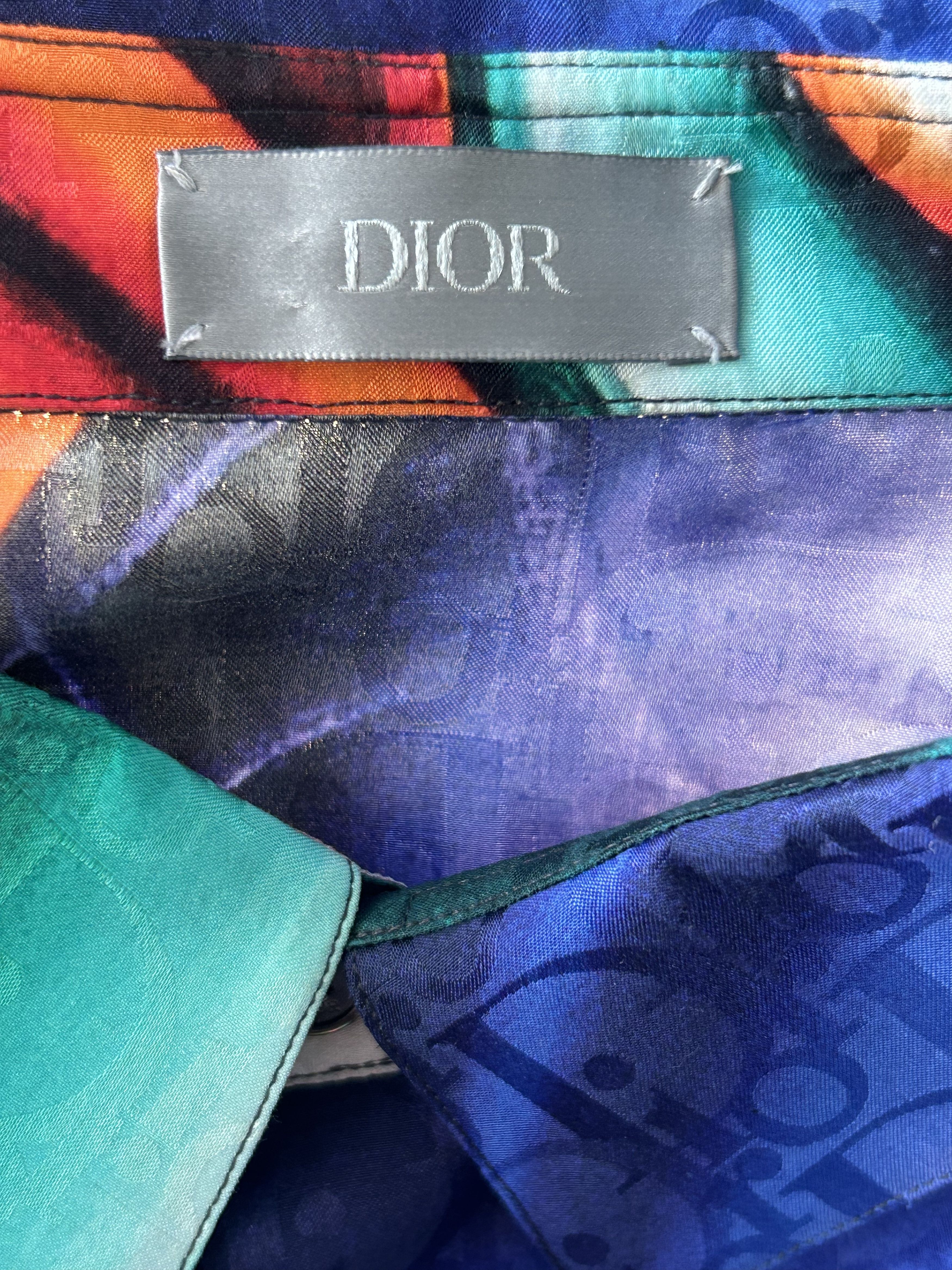 Dior Dior Kenny Scharf Oblique Face Graphic Button Up Shirt Size US XXL / EU 58 / 5 - 3 Thumbnail