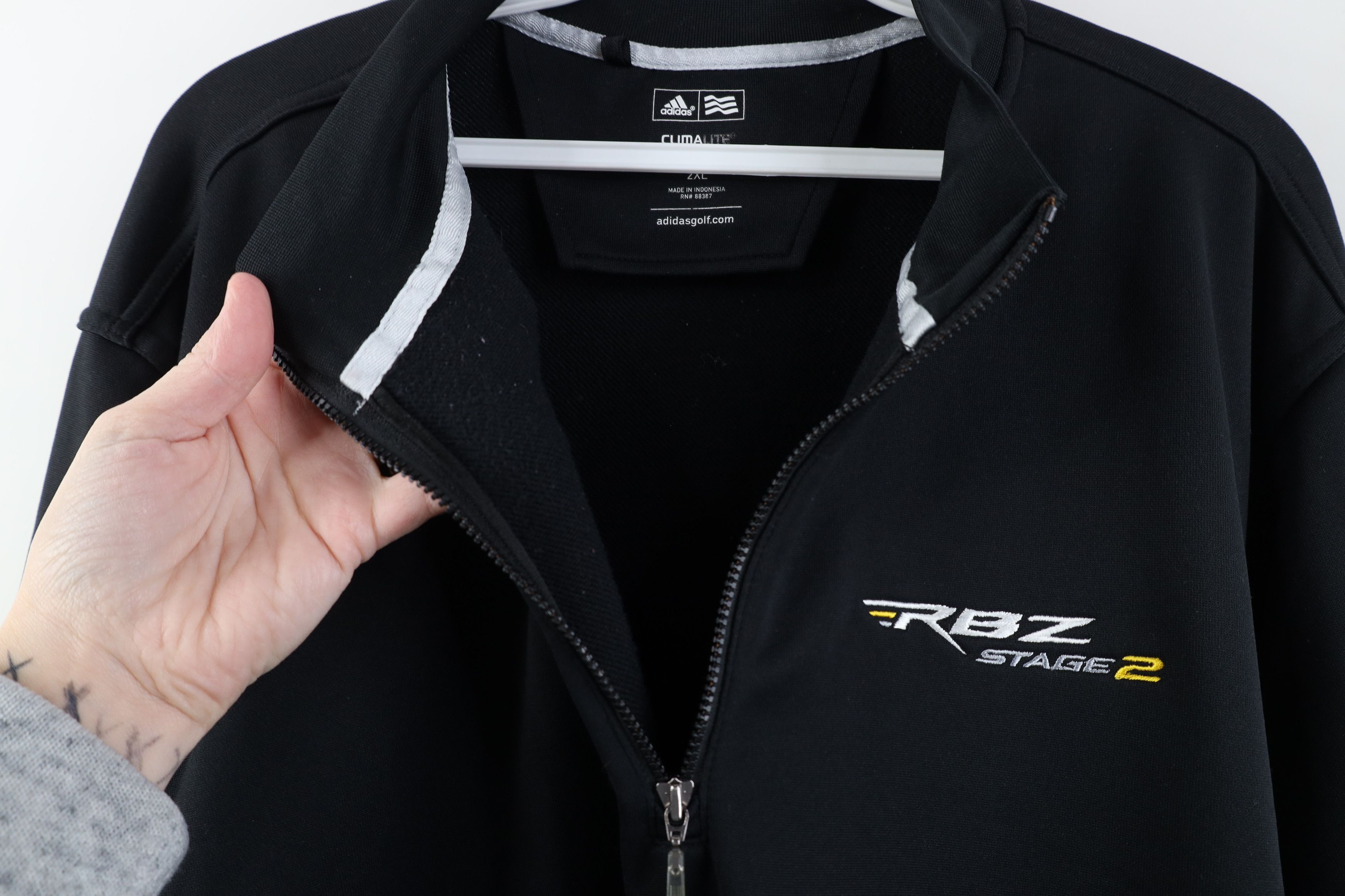 Adidas Adidas Golf RBZ Stage 2 Half Zip Pullover Jacket Top Black Size US XXL / EU 58 / 5 - 10 Thumbnail