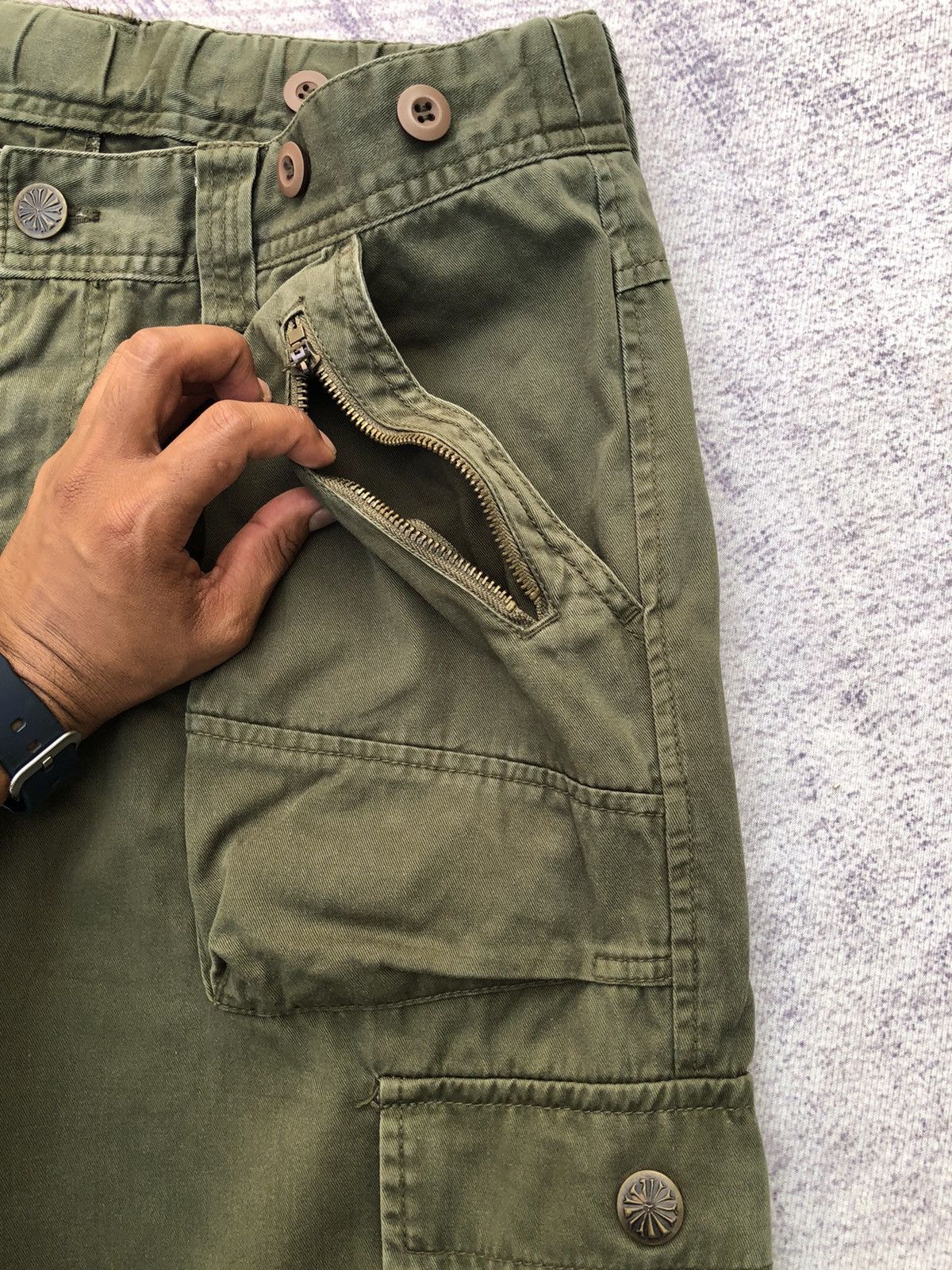 Vintage Green 🇯🇵 Multi-Pocket Tactical Cargo Pants 8 Pocket Size US 32 / EU 48 - 8 Thumbnail